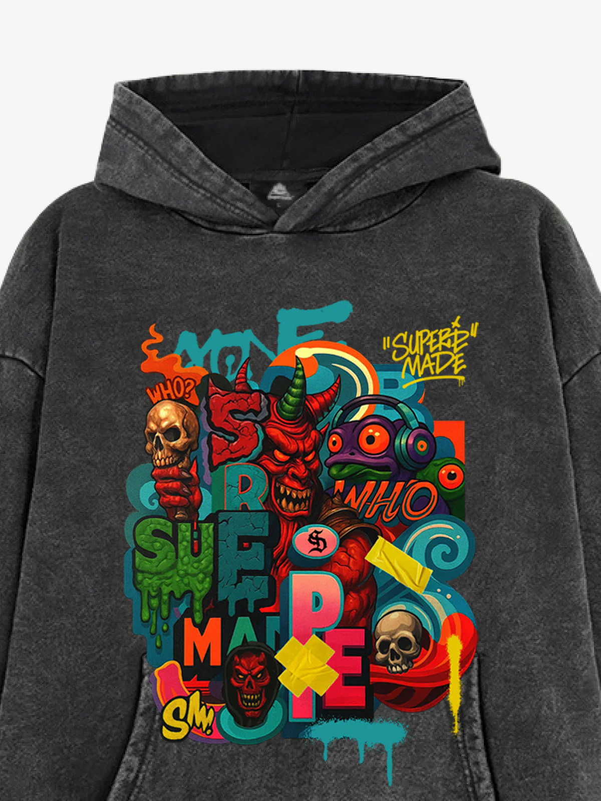 Thesupermade Devil Street Graffiti Carnival Hoodie - Image 12