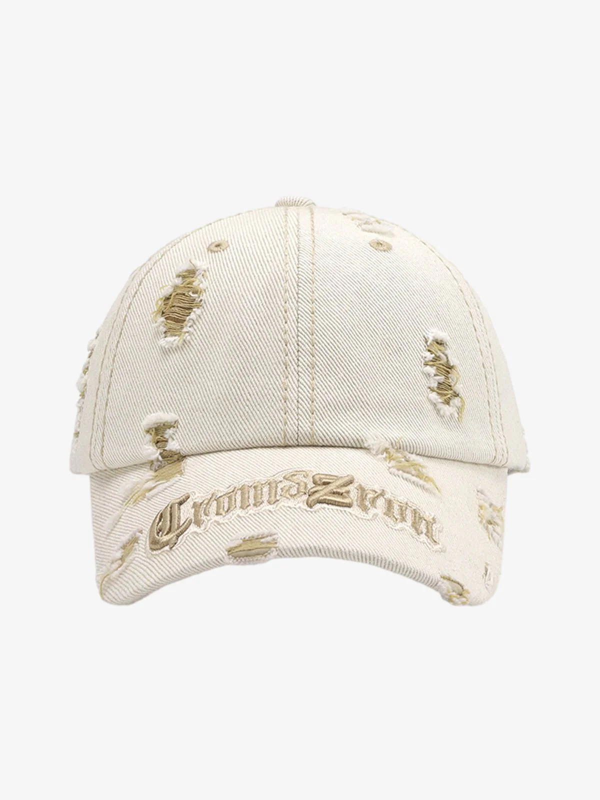 Distressed Letter Embroidery Baseball Cap - Image 2