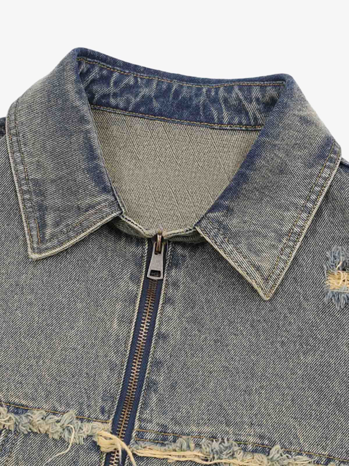 Denim Distressed Ripped Suit - 2460 - Image 15