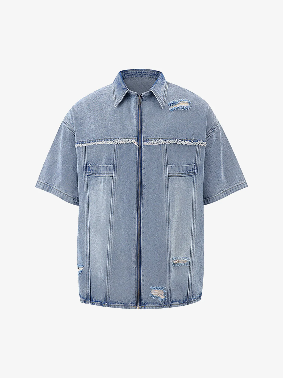 Denim Distressed Ripped Suit - 2460 - Image 25