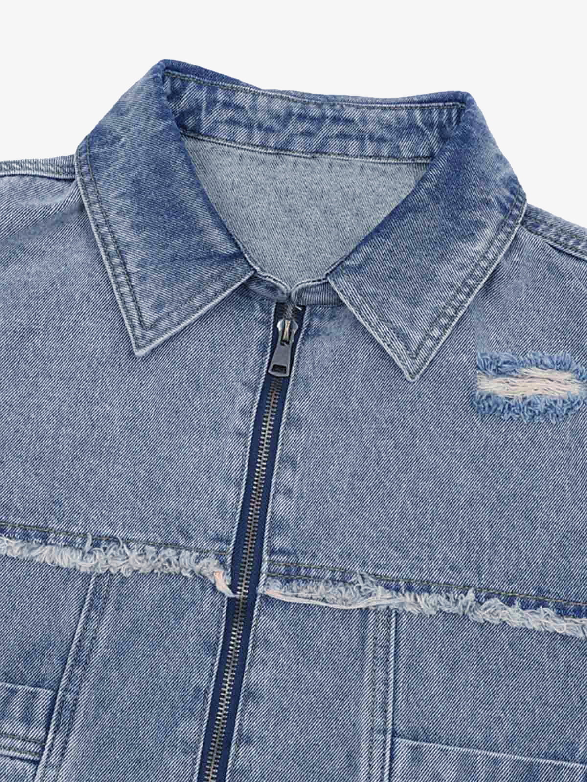 Denim Distressed Ripped Suit - 2460 - Image 28