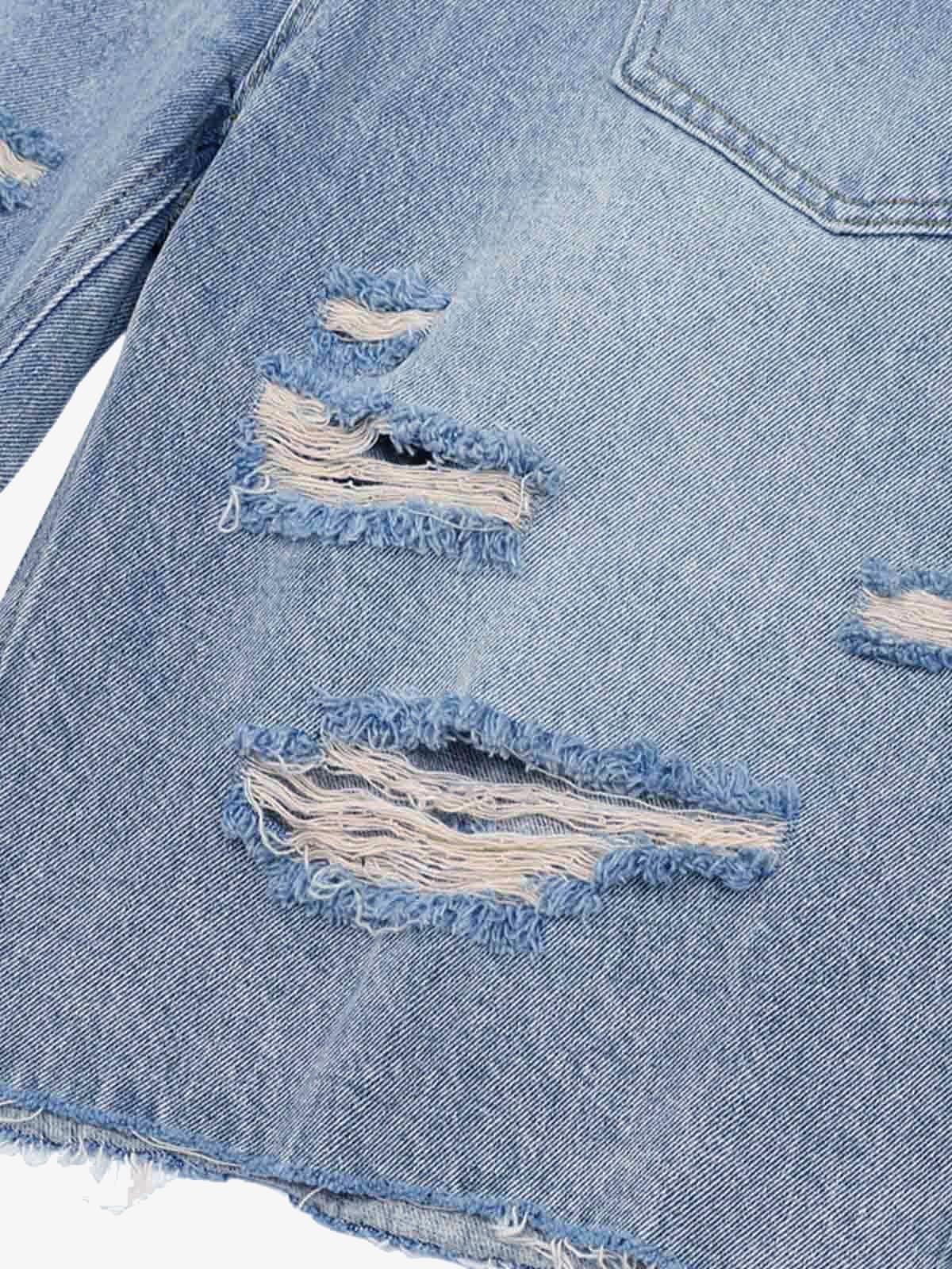 Denim Distressed Ripped Suit - 2460 - Image 32