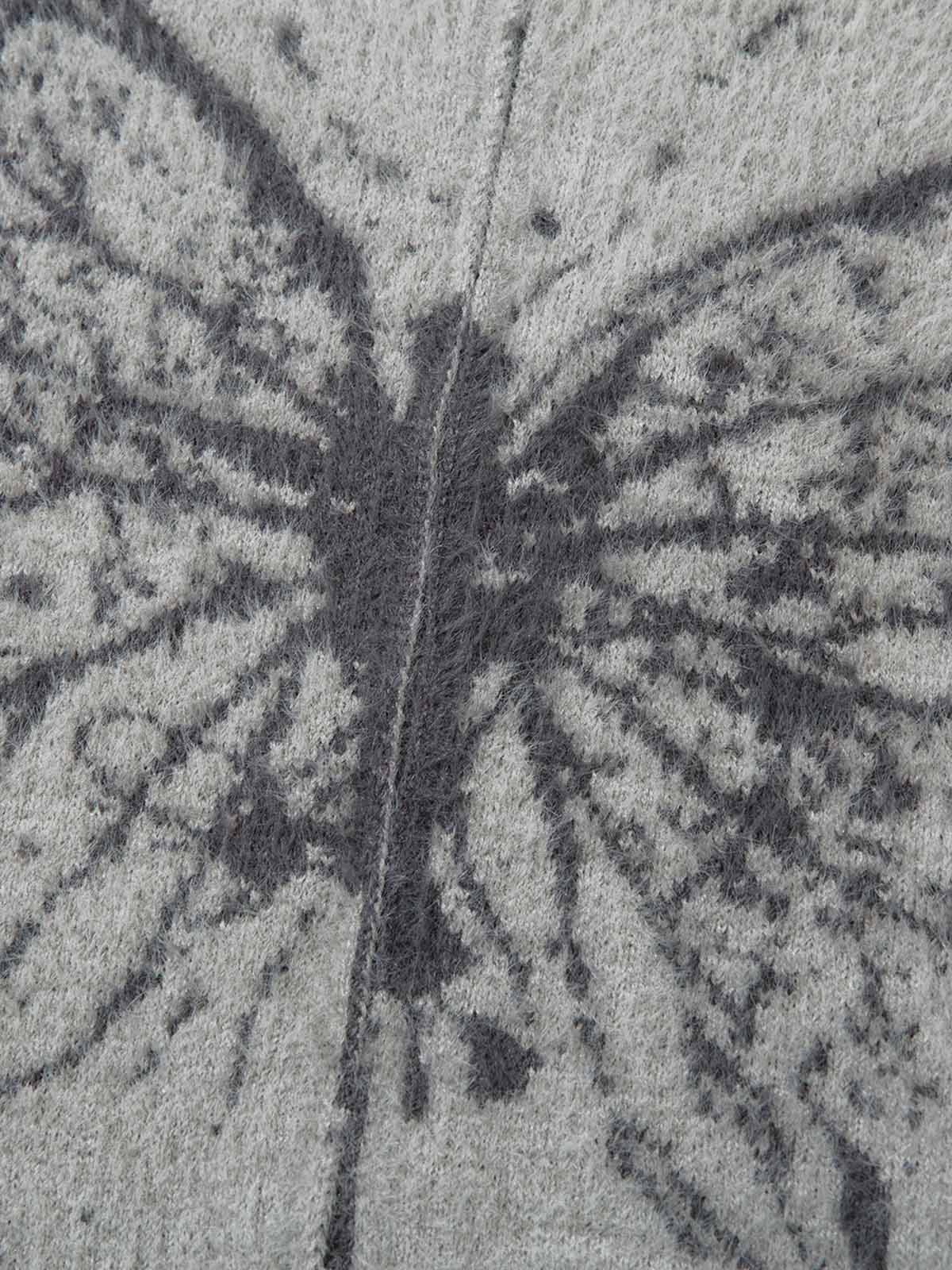 Thesupermade Butterfly Jacquard  Knit Mock Neck Sweater - Image 4