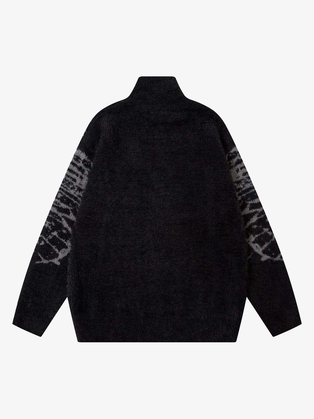 Thesupermade Butterfly Jacquard  Knit Mock Neck Sweater - Image 7
