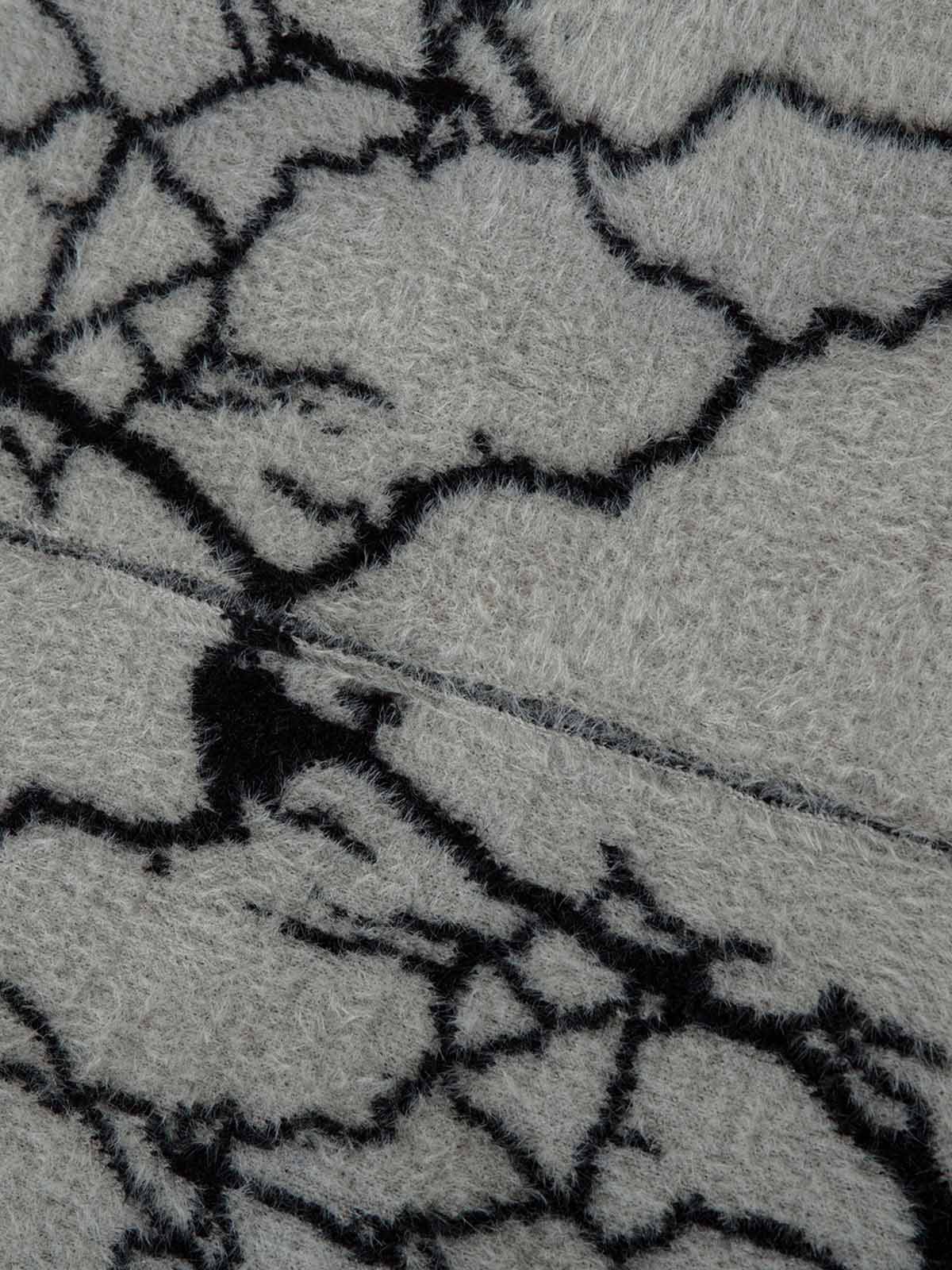 Thesupermade Lightning Graphic Imitation Mink Fur Zip Up Sweater - Image 5