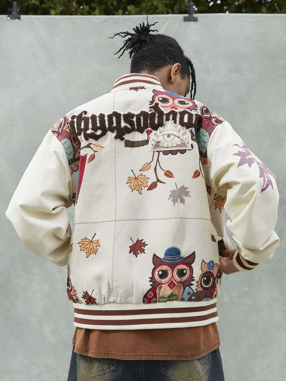 Thesupermade Owl Patch Embroidered Baseball Jersey - 2472 - Image 9