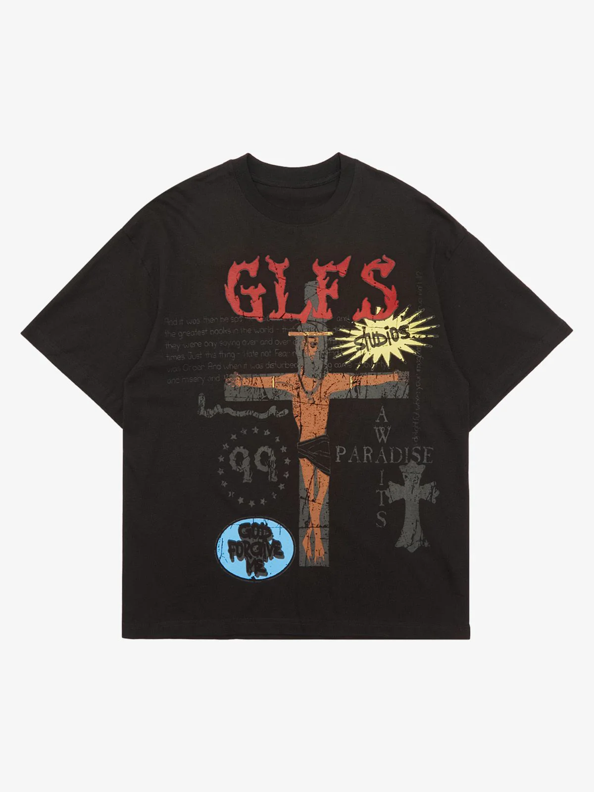 Thesupermade Funny Jesus Graffiti Street Rap T-shirt - Image 10