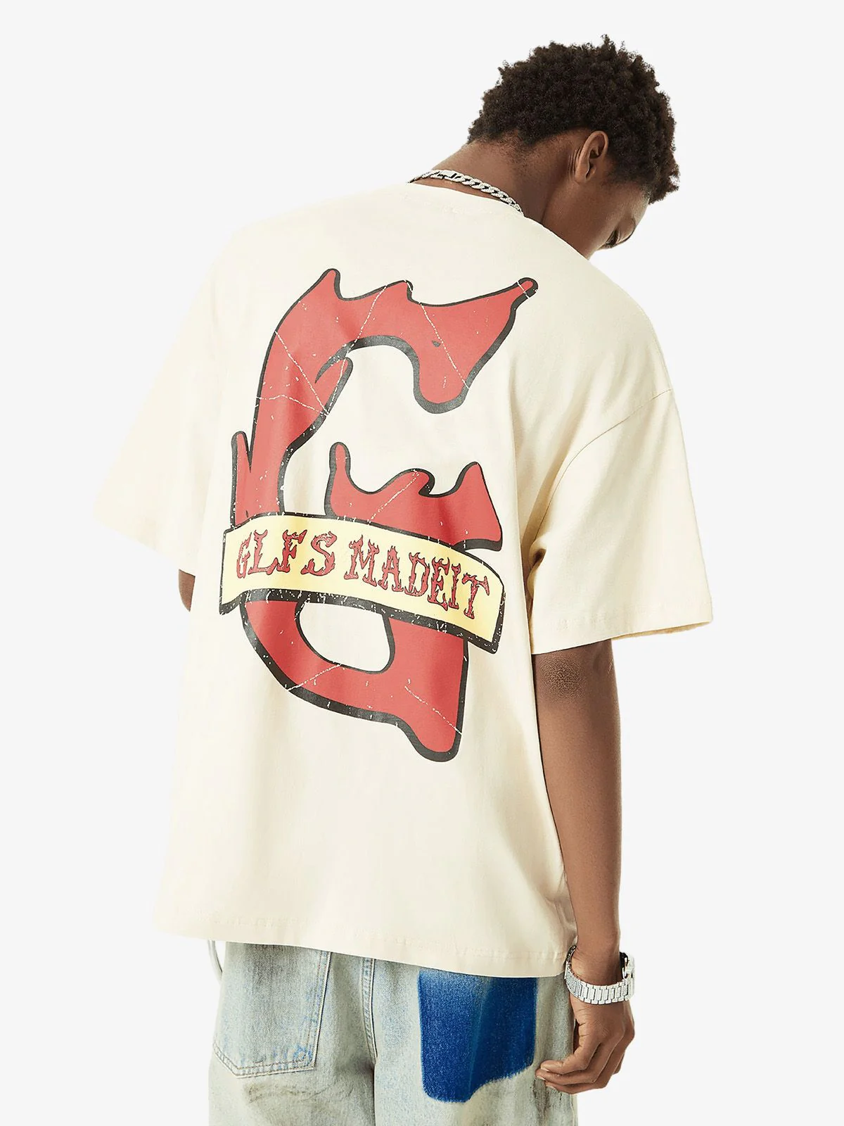 Thesupermade Funny Jesus Graffiti Street Rap T-shirt - Image 3