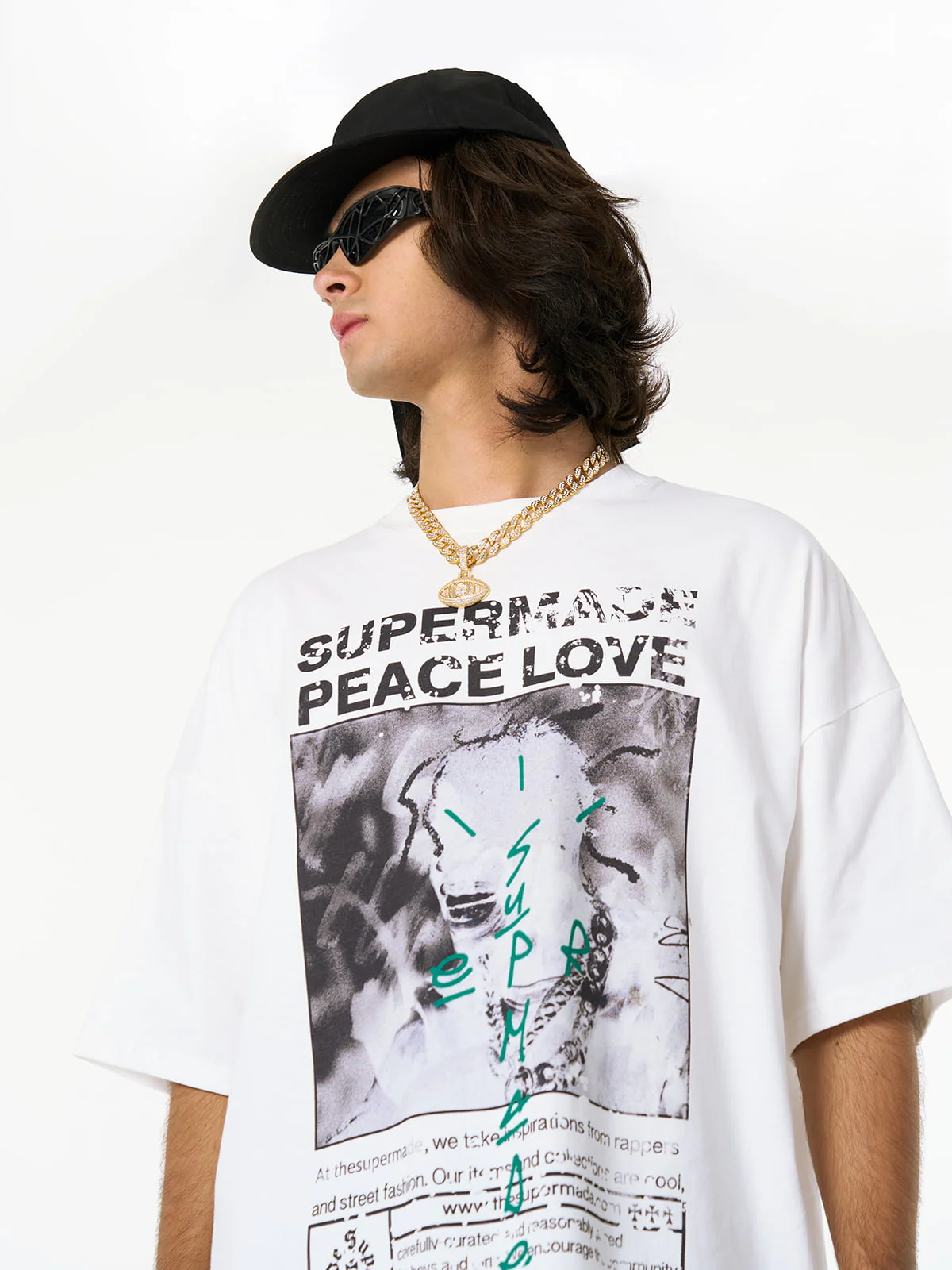 Thesupermade Gangsta Rapper Oversize Graphic T-shirt  - 1990 - Image 10