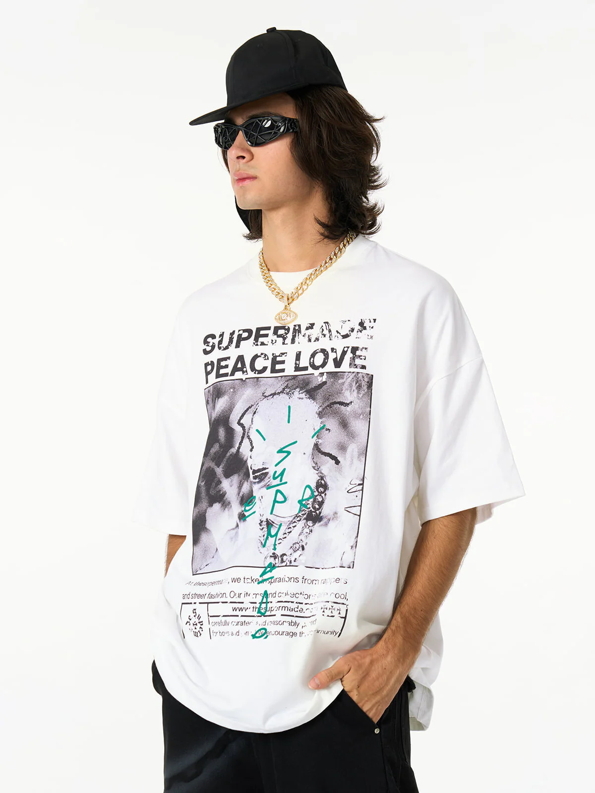 Thesupermade Gangsta Rapper Oversize Graphic T-shirt  - 1990 - Image 11
