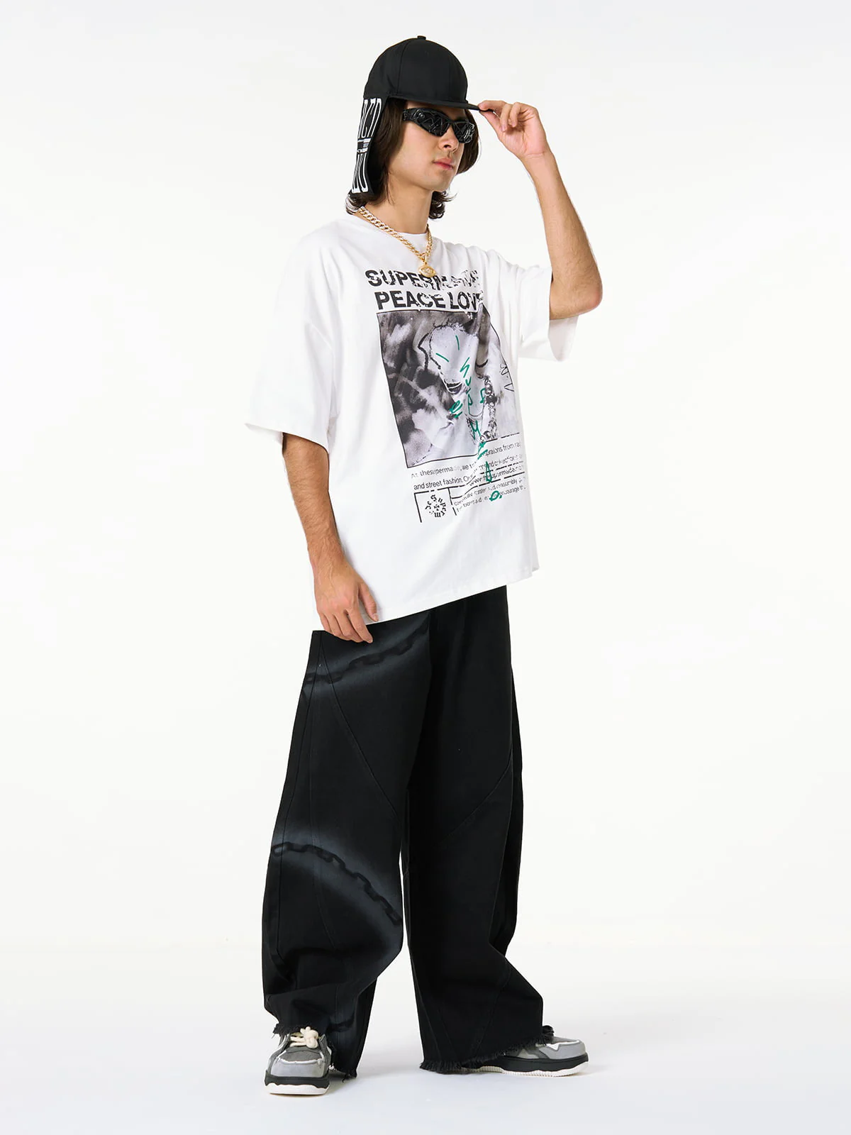 Thesupermade Gangsta Rapper Oversize Graphic T-shirt  - 1990 - Image 14