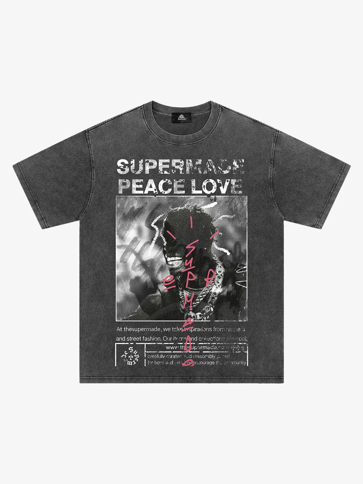 Thesupermade Gangsta Rapper Oversize Graphic T-shirt  - 1990 - Image 15