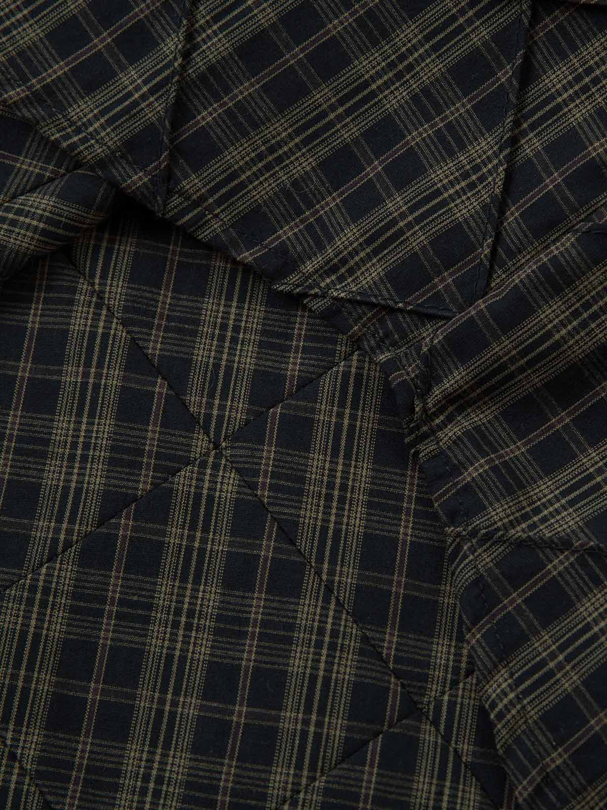 Heavy Plaid Pleated Striped Faux Two-Piece Polo Shirt - Image 12