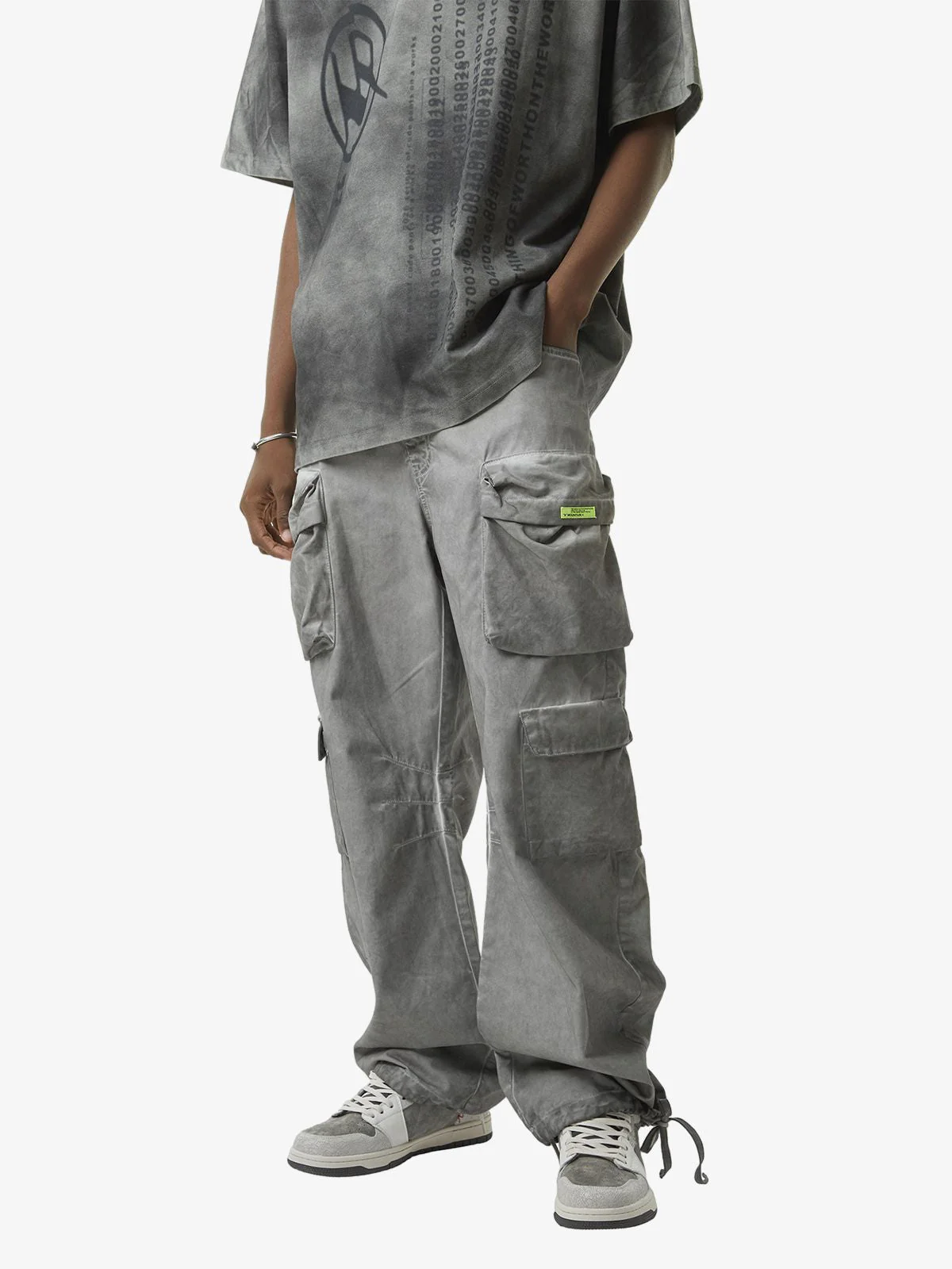 Thesupermade Vintage Wasteland Style Multi Pocket Work Pants - Image 5