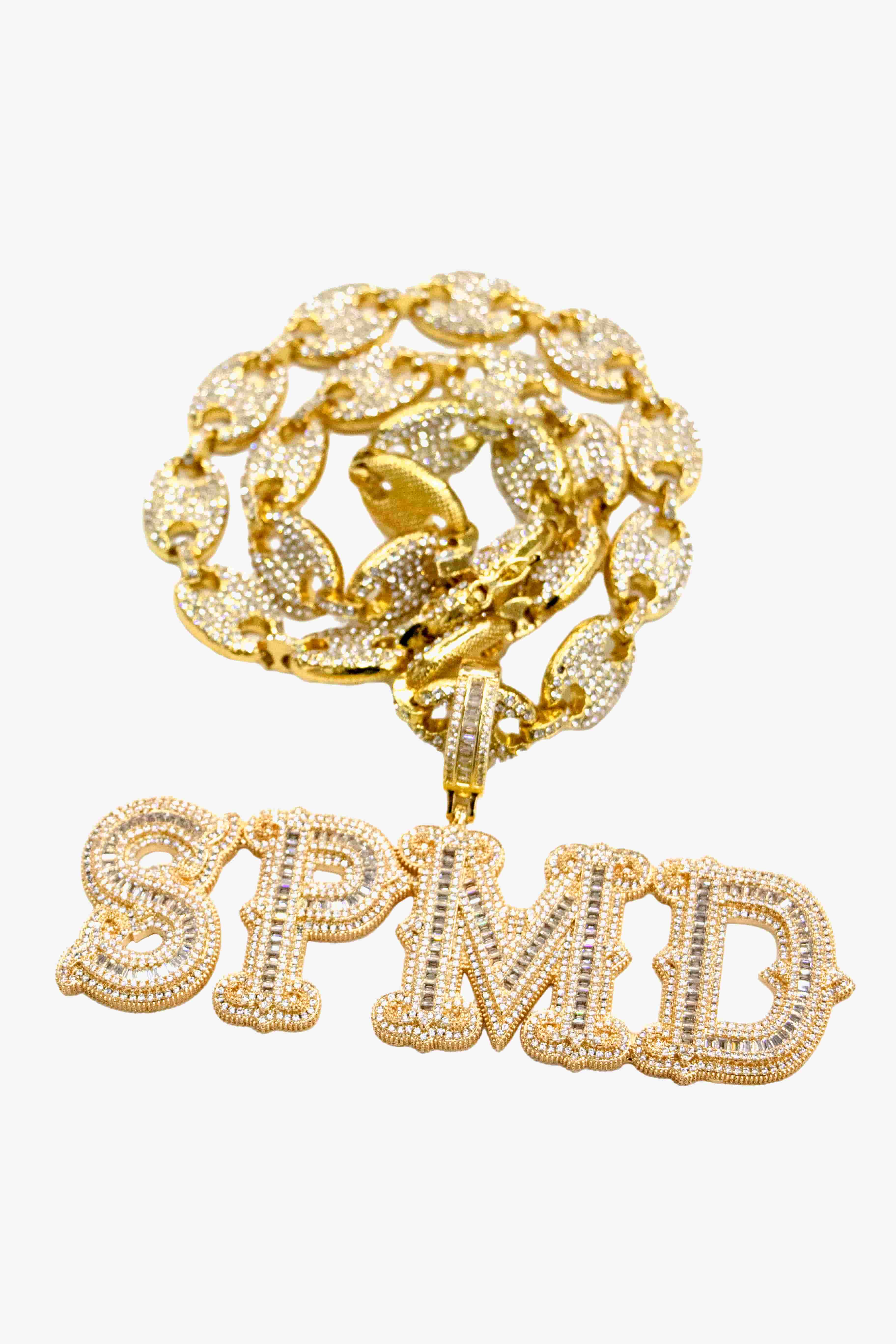 Thesupermade Hip-hop Diamond Letter Necklace - 2229 - Image 7