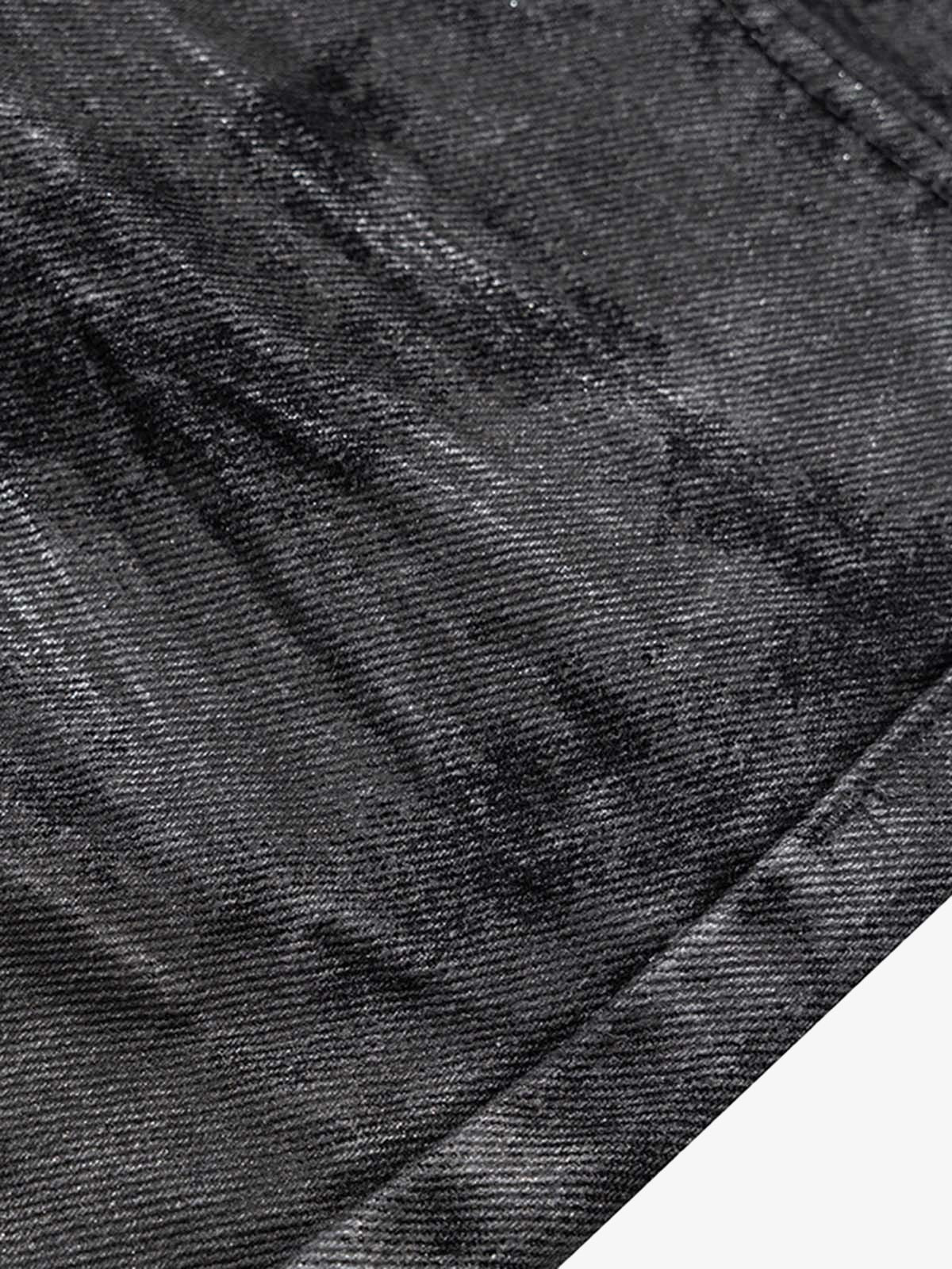 Retro Hand-Brushed Glitter Flare Jeans - Image 4