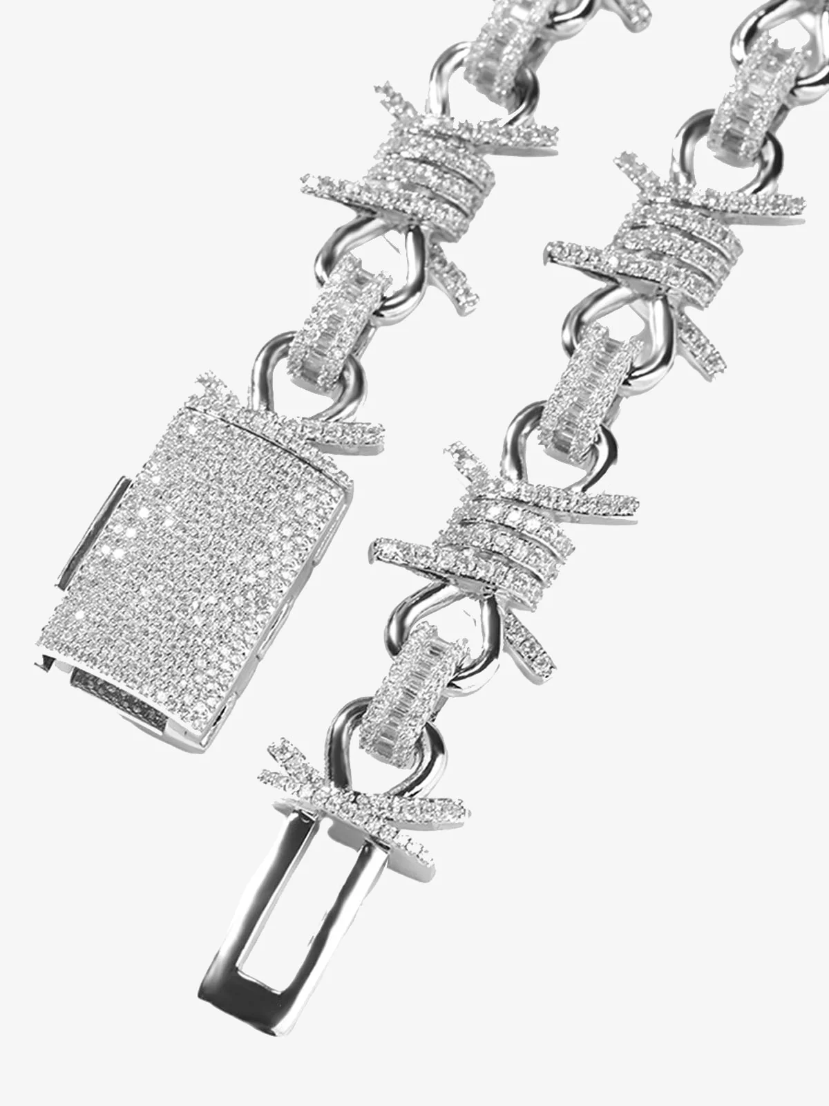 Punk Style Knot Hotfix Rhinestone Bracelet - Image 6