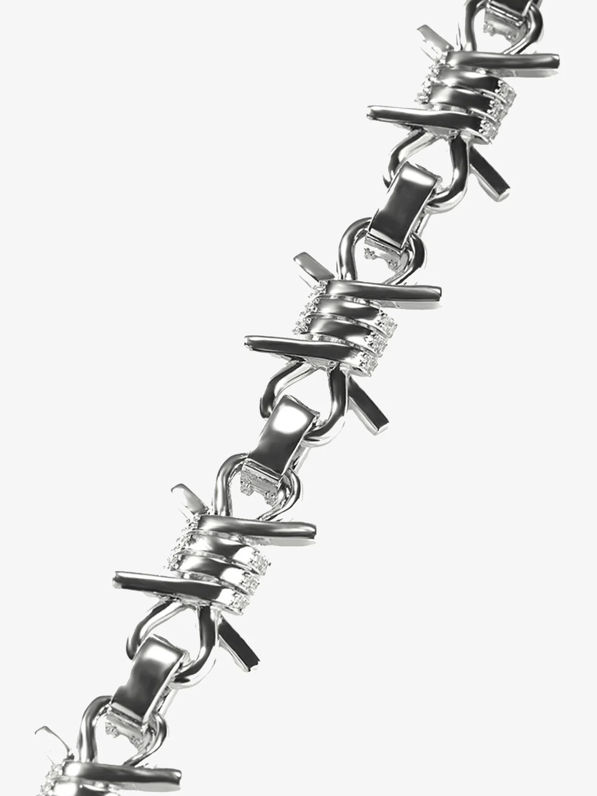 Punk Style Knot Hotfix Rhinestone Bracelet - Image 7