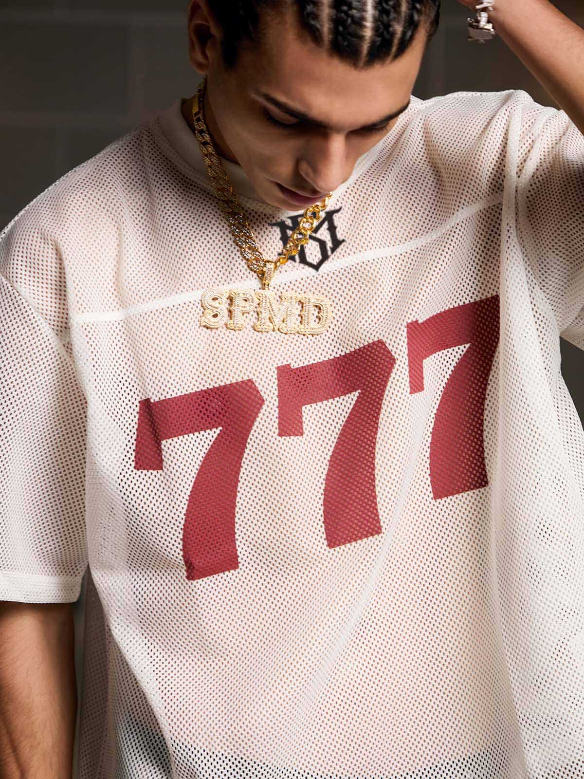 Jersey Letter Print Quick Dry V-neck T-shirt - 2389 - Image 4