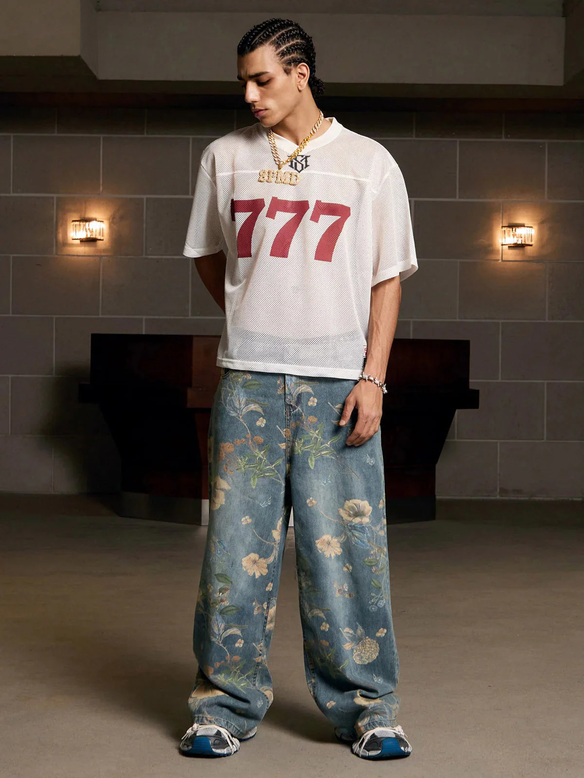Jersey Letter Print Quick Dry V-neck T-shirt - 2389 - Image 5