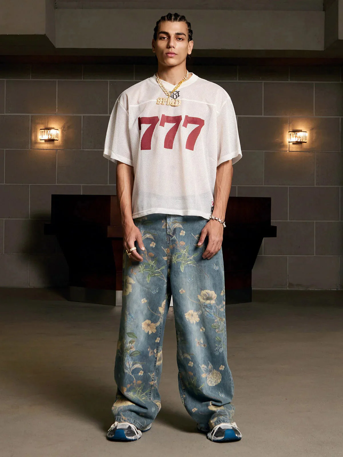 Jersey Letter Print Quick Dry V-neck T-shirt - 2389 - Image 8