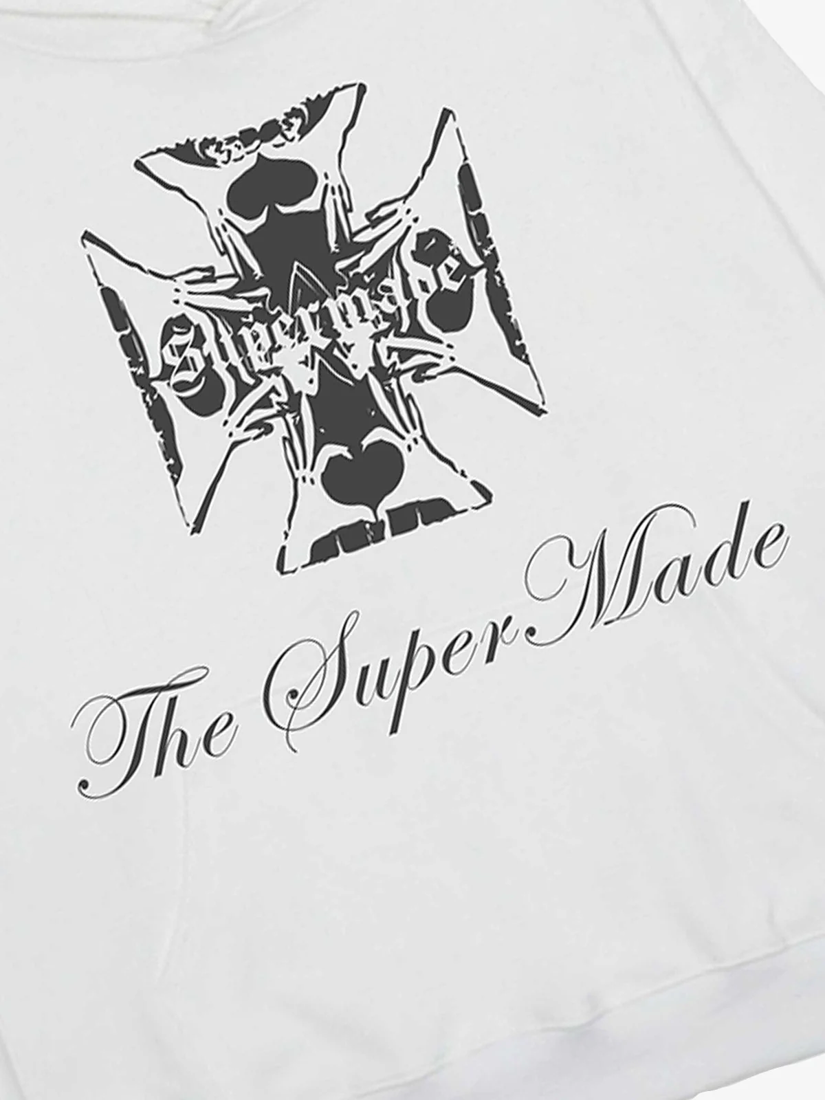 Street Cross Letters Print Hoodie - Image 10