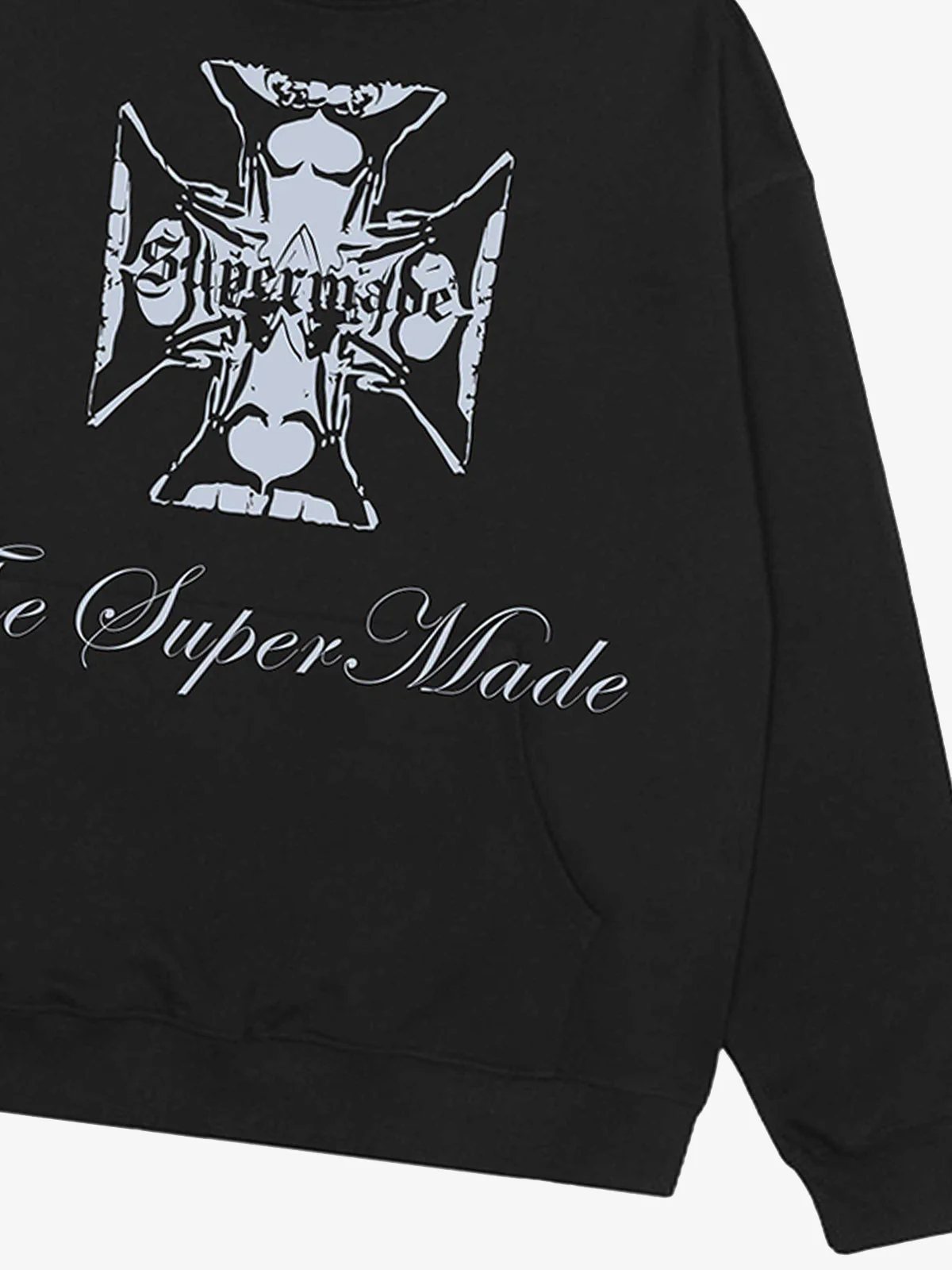 Street Cross Letters Print Hoodie - Image 5