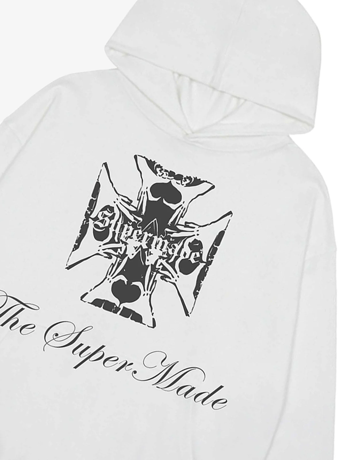 Street Cross Letters Print Hoodie - Image 7
