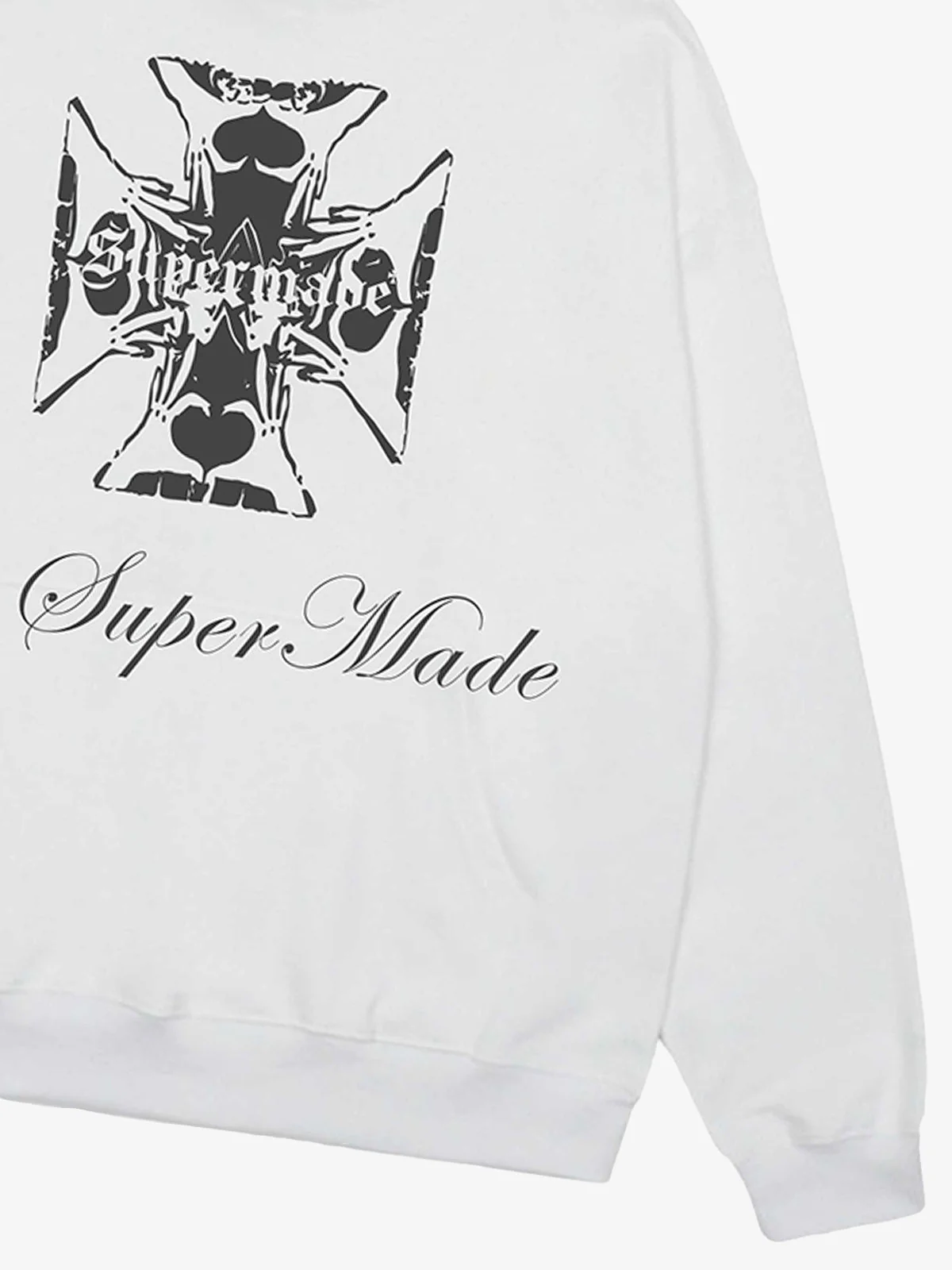 Street Cross Letters Print Hoodie - Image 9
