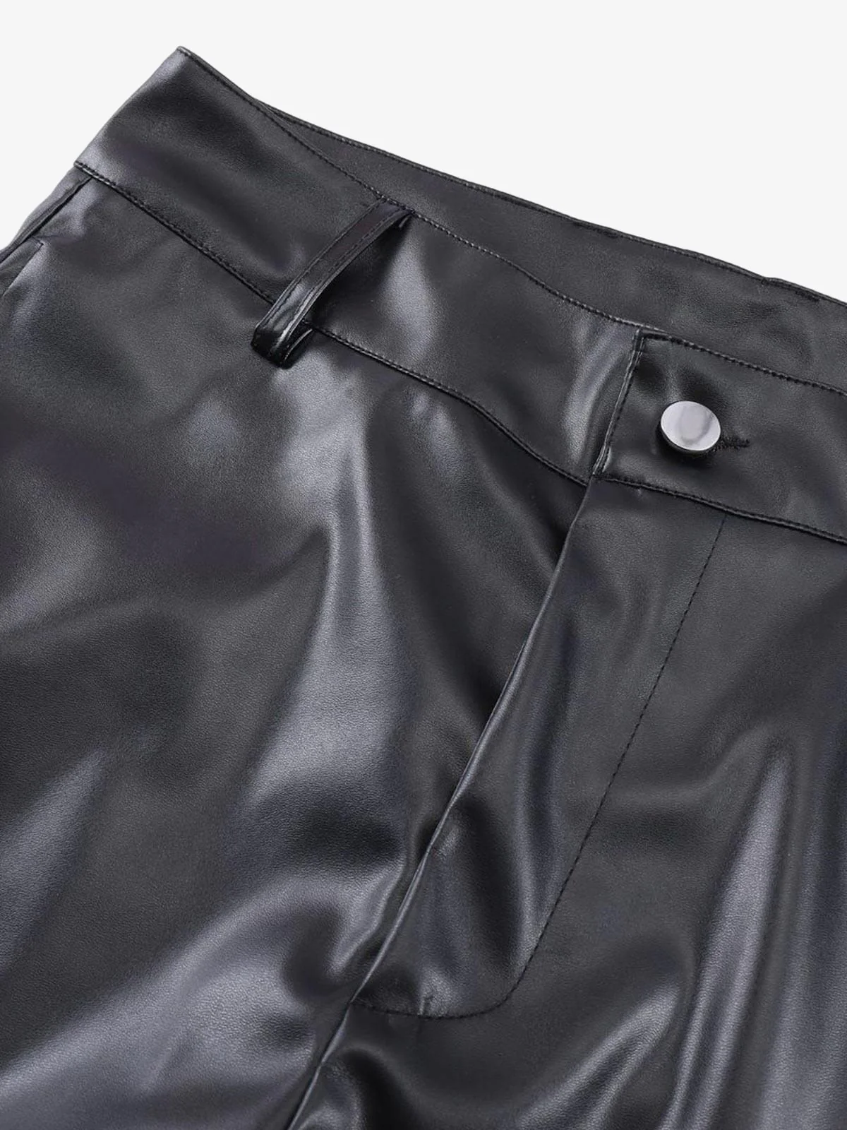 Thesupermade Punk Style Pleated Leather Pants - 2195 - Image 11
