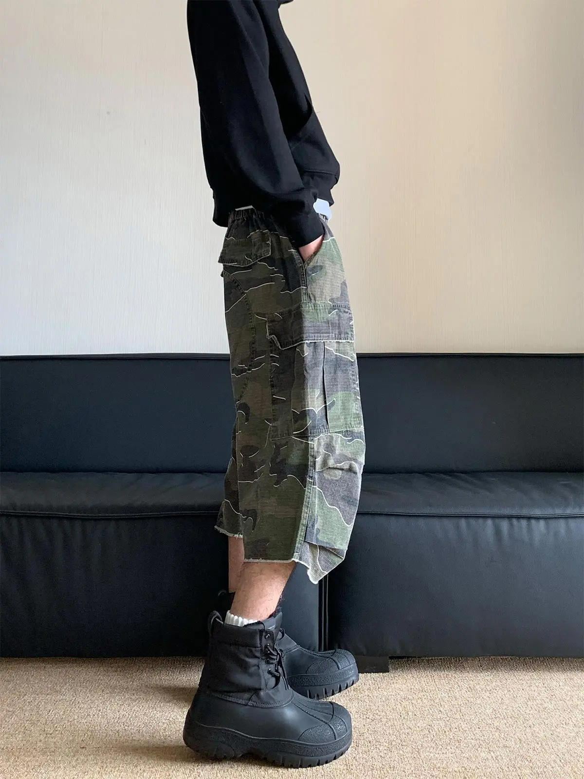 Thesupermade Retro Camouflage Workwear Baggy Jorts - Image 5