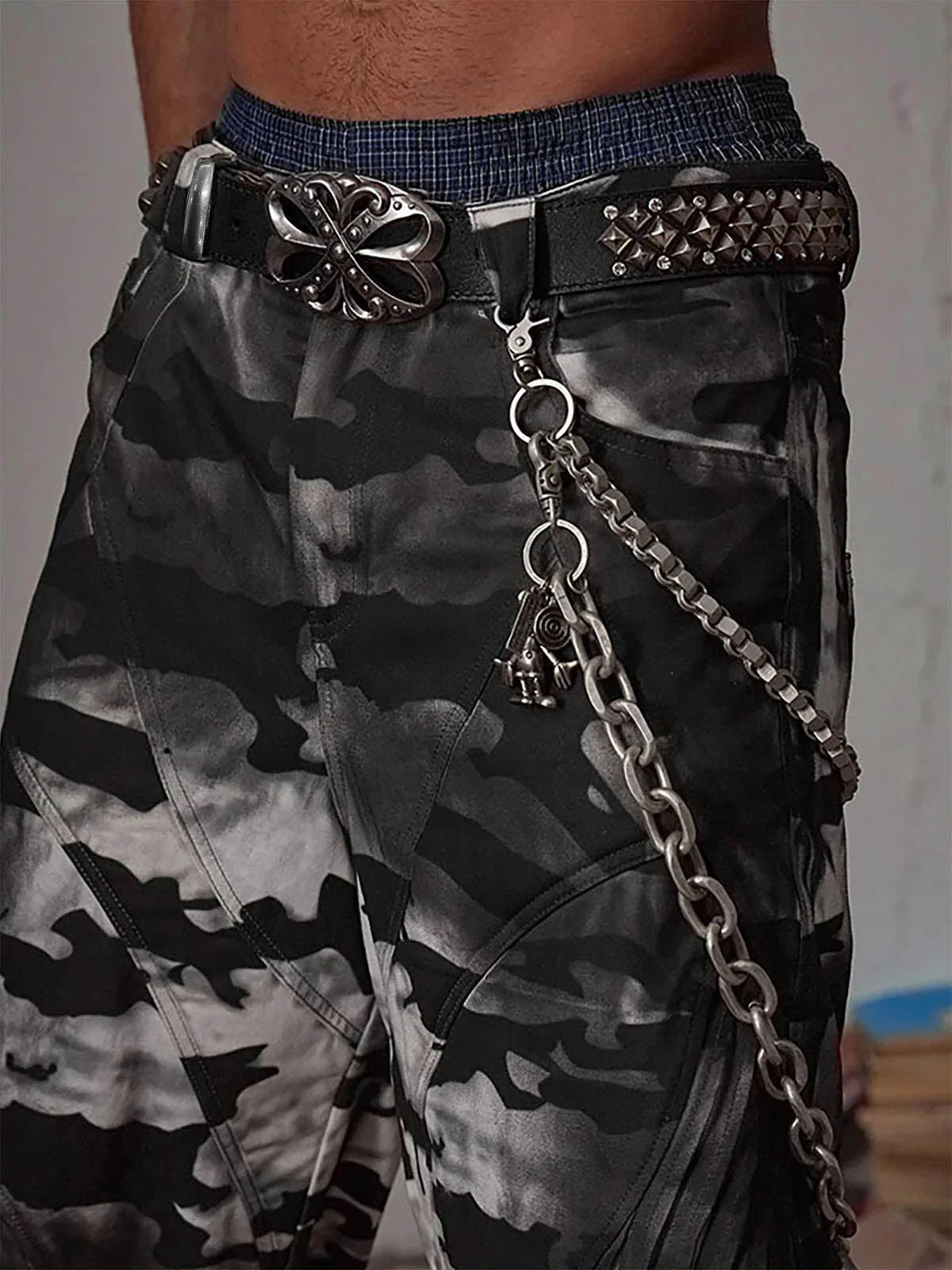 Thesupermade Retro Punk Rhinestone Belt - 2175 - Image 6