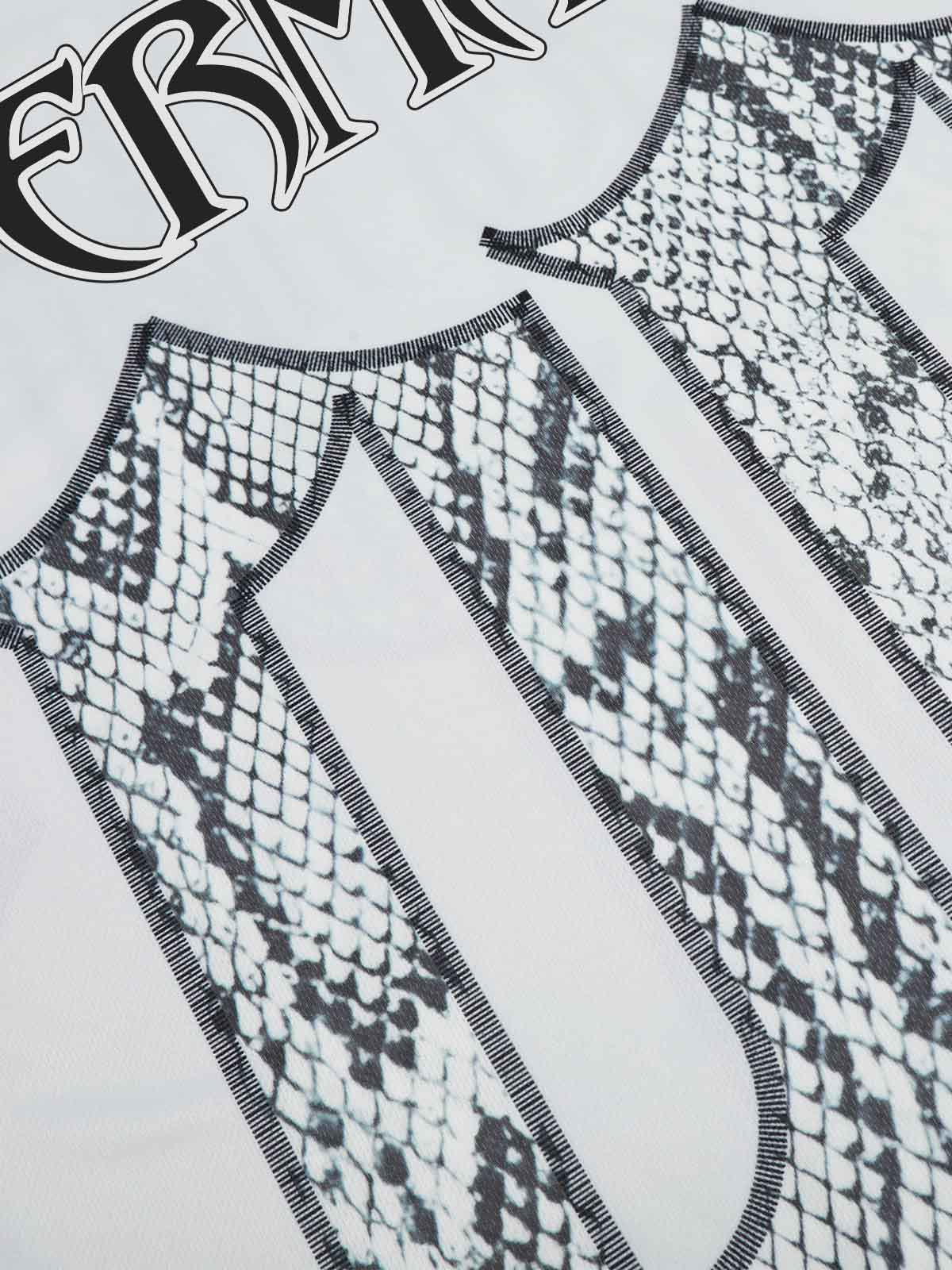 Jersey Style Snake Print T-Shirt - 2418 - Image 5