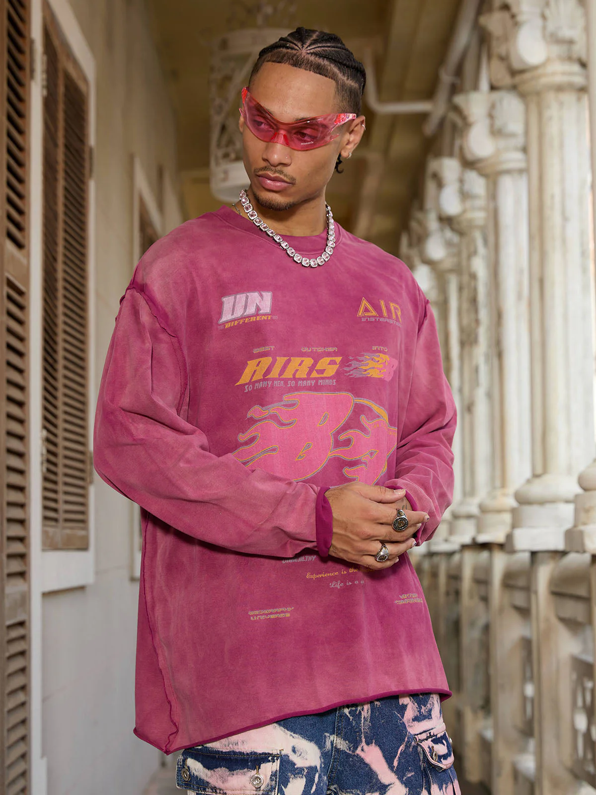Thesupermade Washed Edge Long Sleeve T-Shirt - Image 9