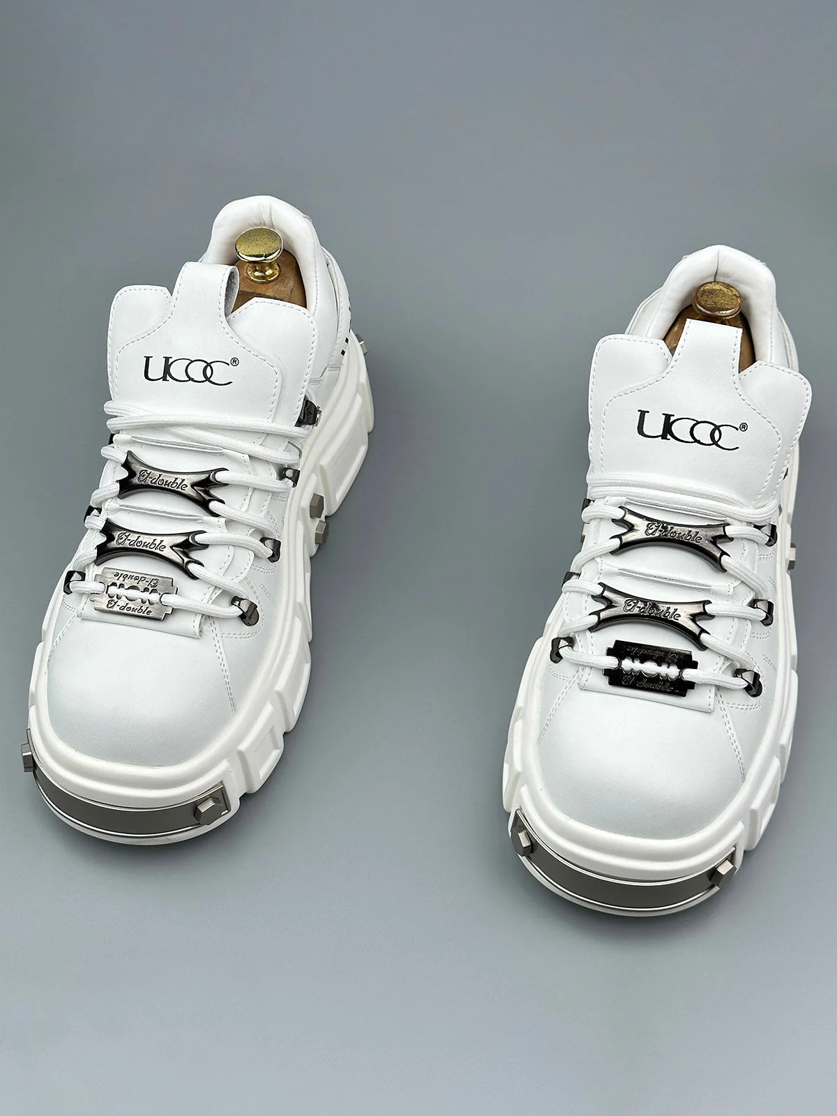Punk Style Rivet Derby Shoes - Image 12