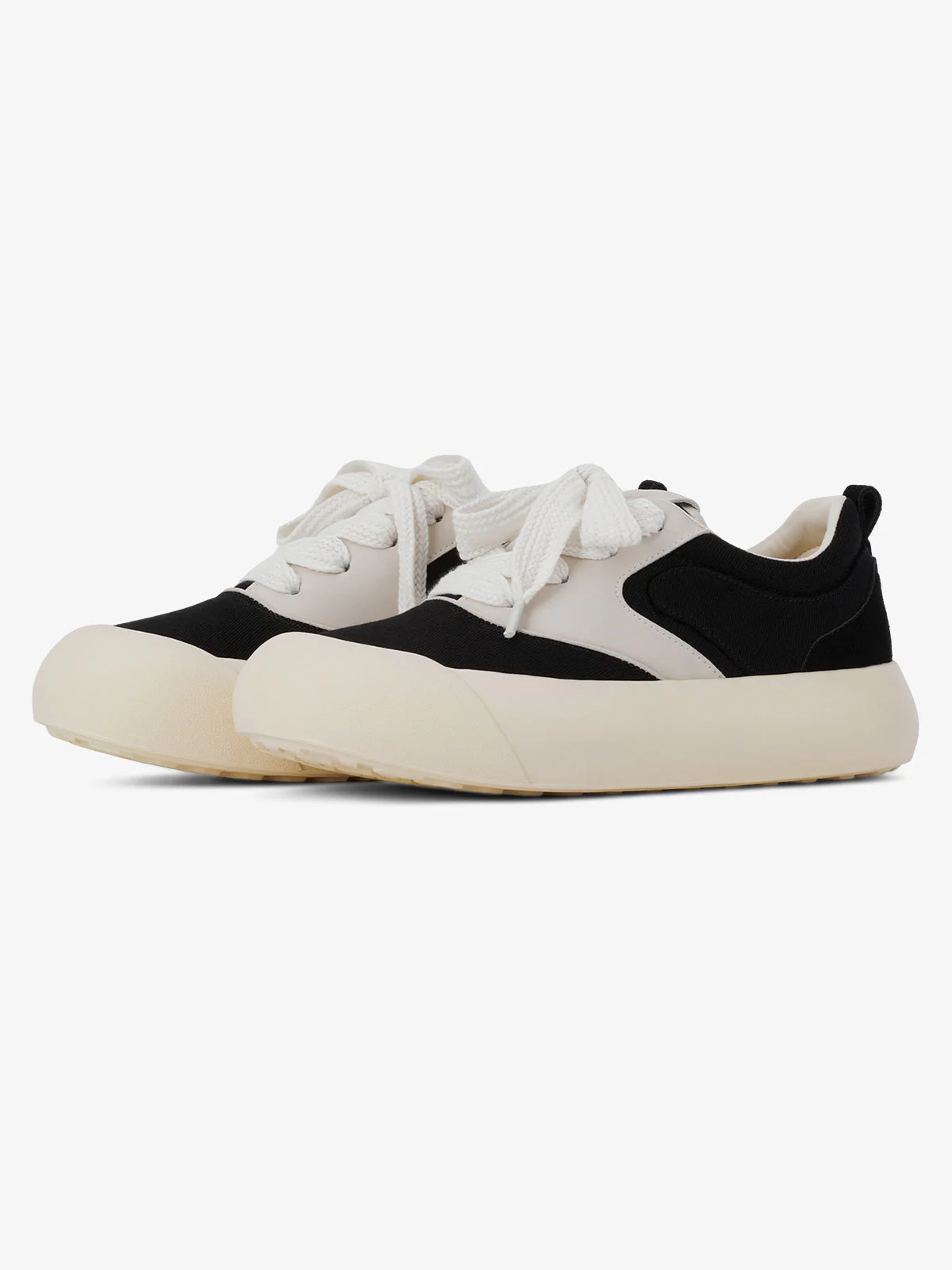 Thesupermade Chunky Round-Toe Color-Block Rap Sneakers