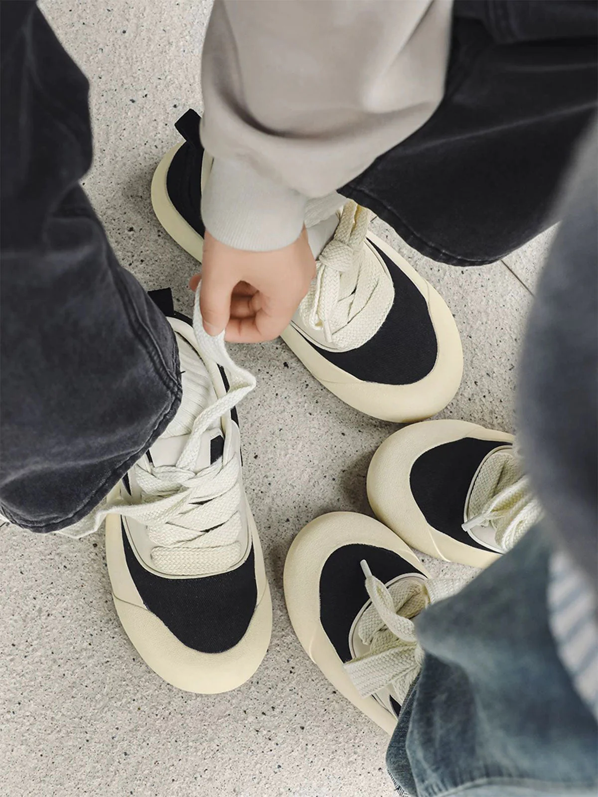 Thesupermade Chunky Round-Toe Color-Block Rap Sneakers - Image 10