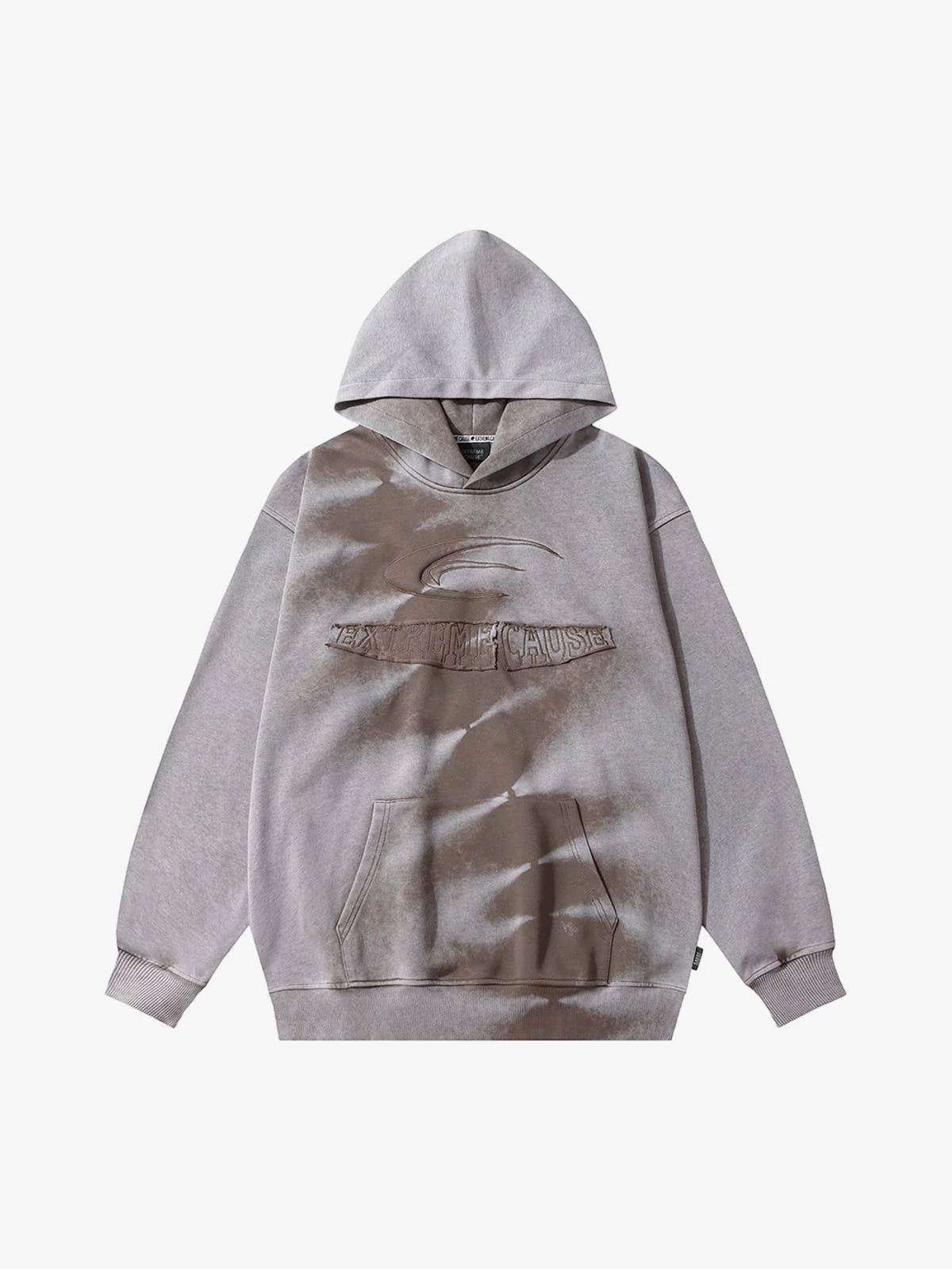 Thesupermade Tie-dye Contrasting Print Pullover Hoodie - Image 12