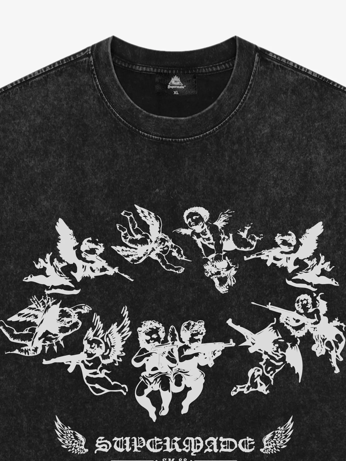 Original Vintage Angel Graphic Print T-Shirt - Image 5