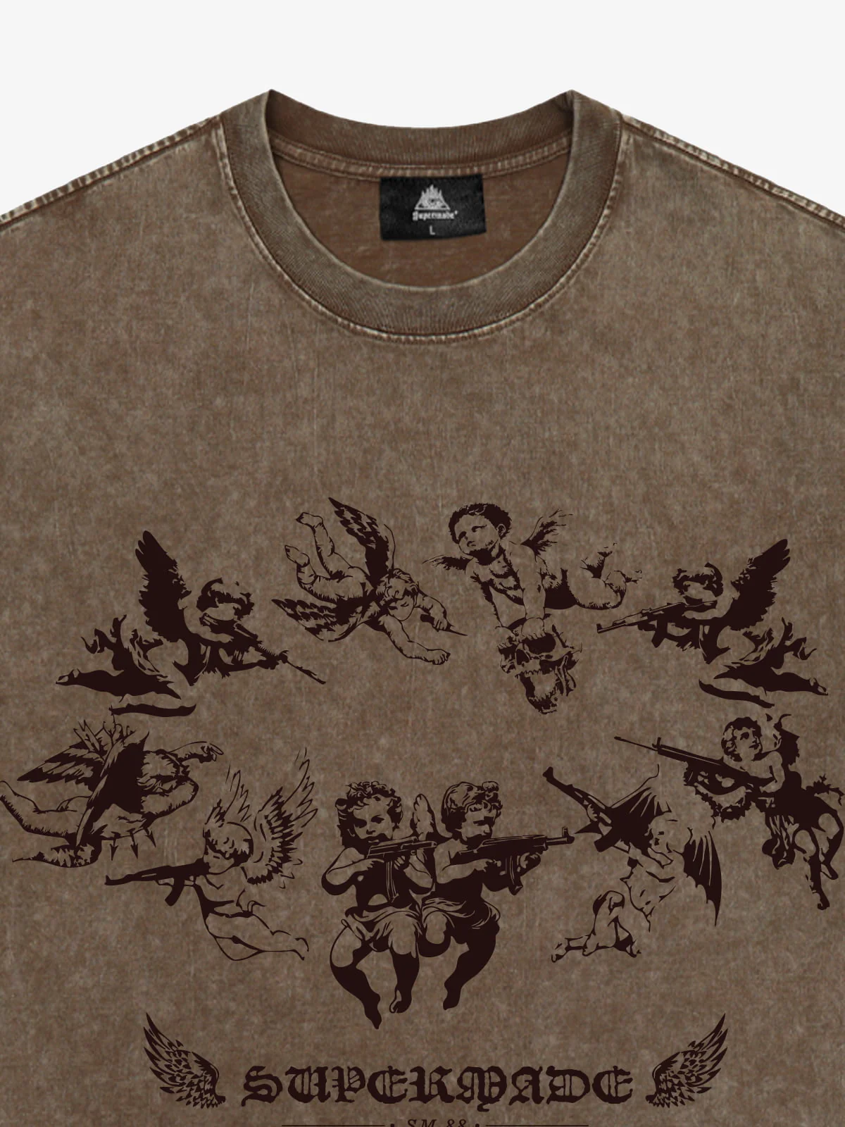 Original Vintage Angel Graphic Print T-Shirt - Image 6