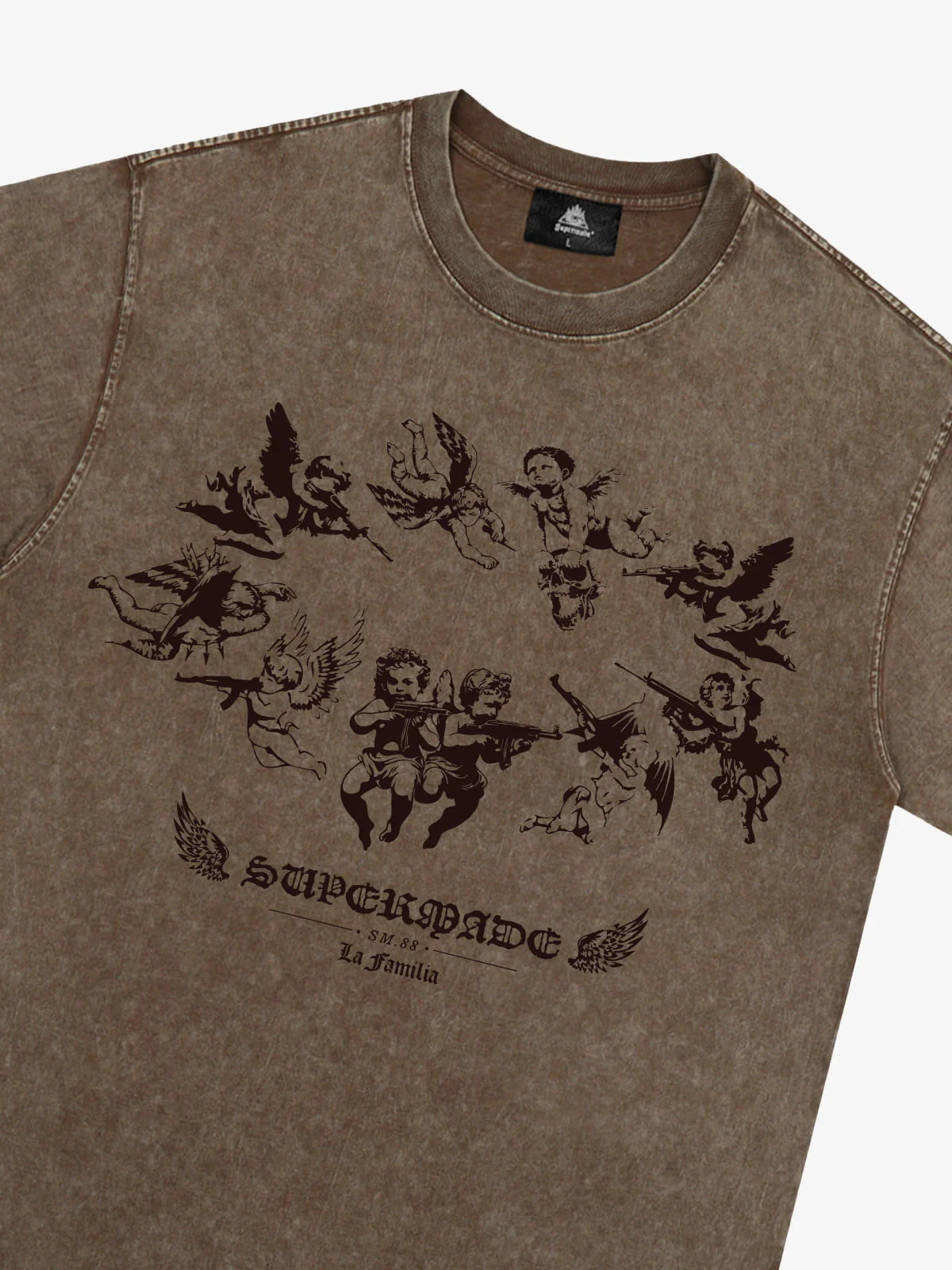 Original Vintage Angel Graphic Print T-Shirt - Image 9