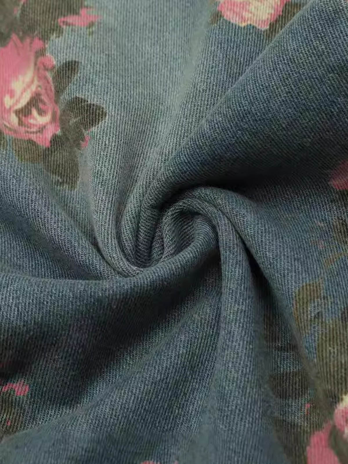 Thesupermade Floral Print Straight Jeans - 2409 - Image 13