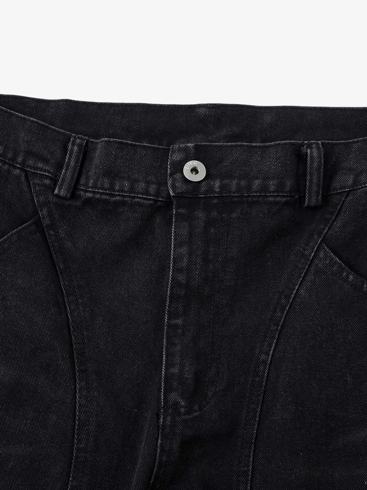 Washed Distressed Multi-Pocket Cargo Jeans - Image 7