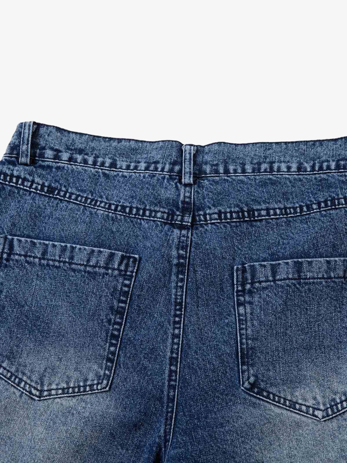 Washed Print Straight Jeans - Image 3