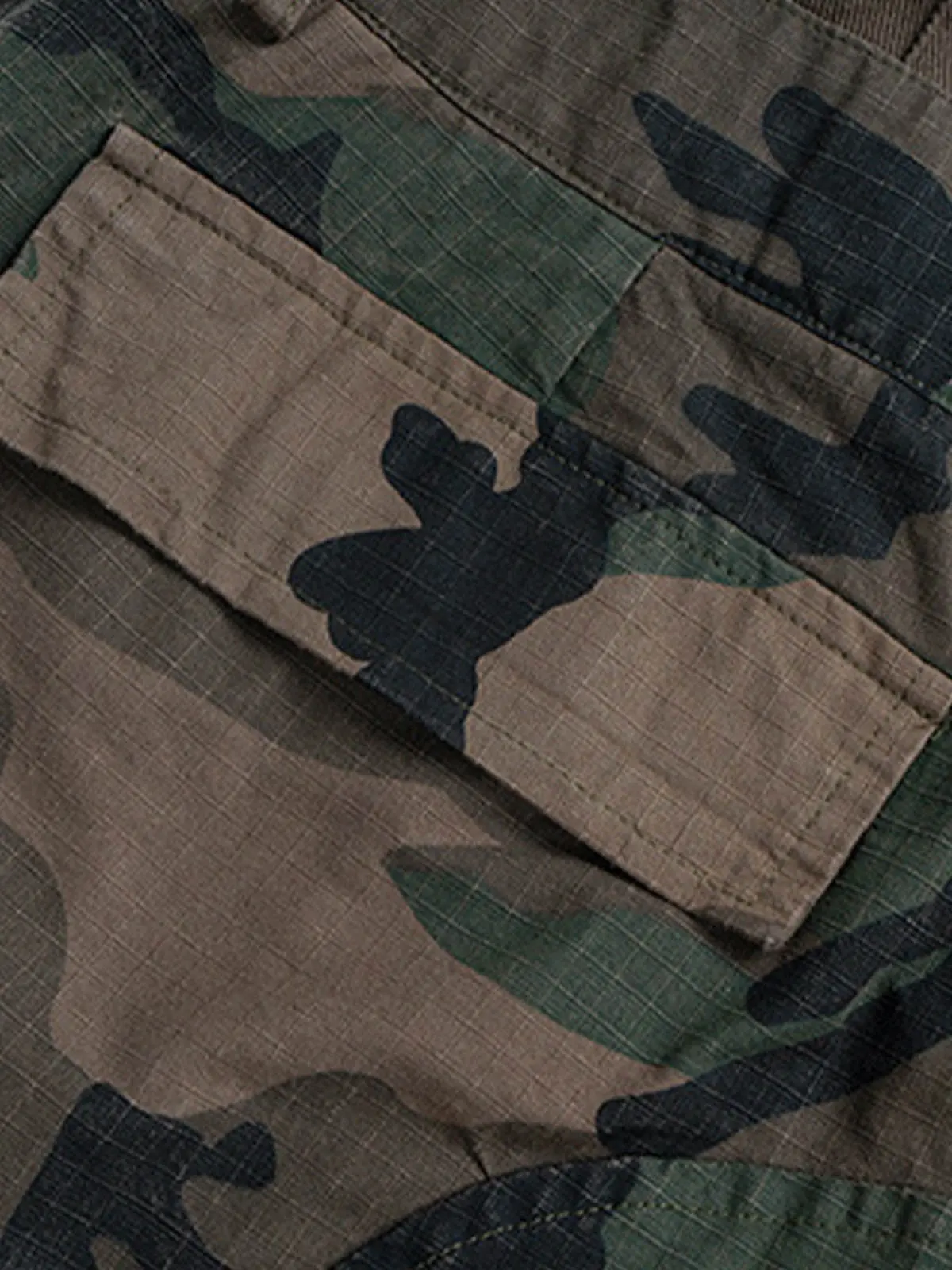 Three-Waist Splicing Camouflage Cargo Buckle Waist Design Overalls - Image 7