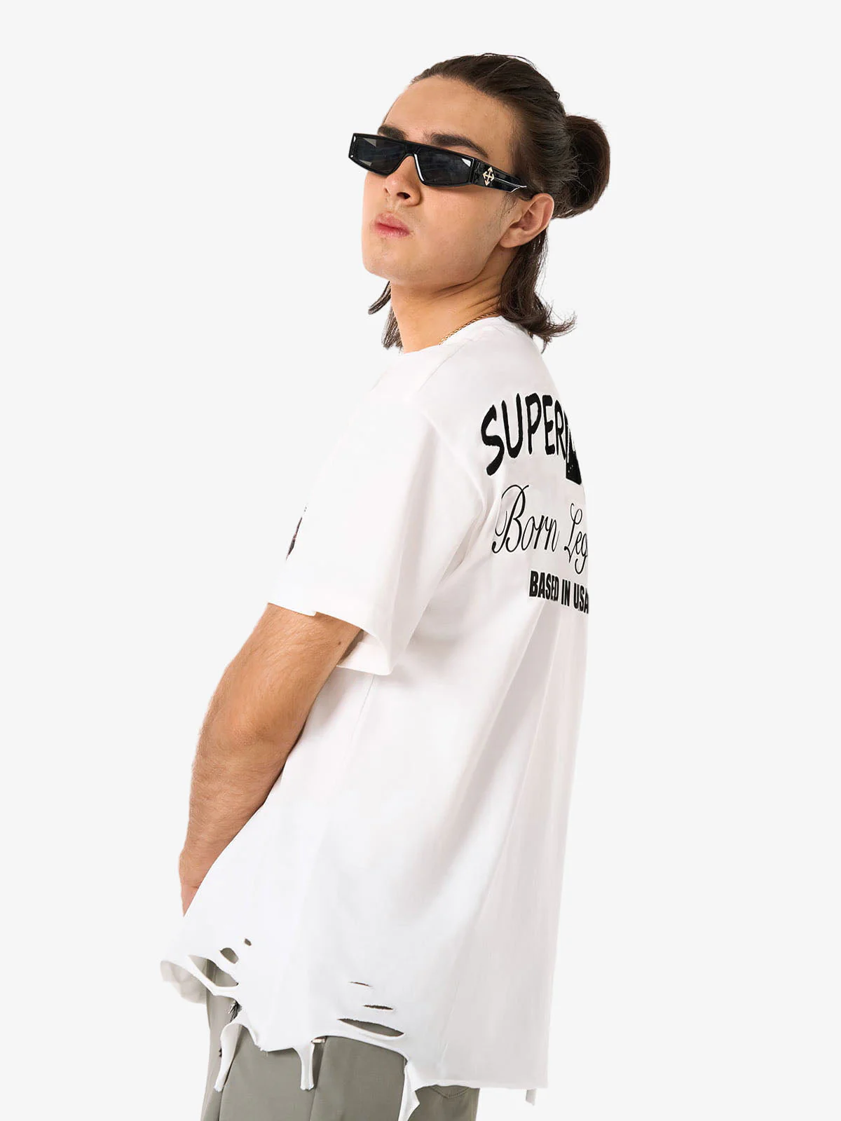 Retro Letter Lip Graphic T-Shirt - Image 4