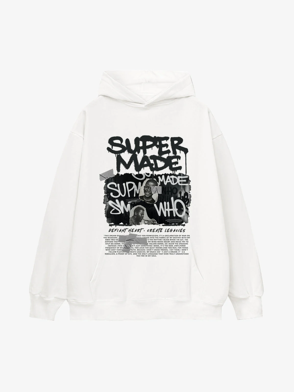 Trendy Retro Graffiti Character Hoodie