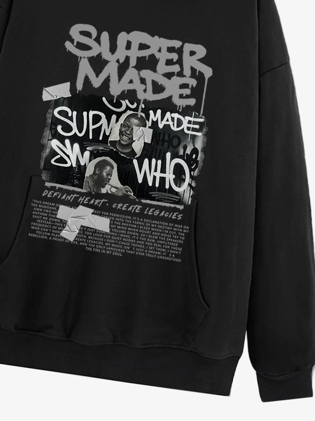 Trendy Retro Graffiti Character Hoodie - Image 14