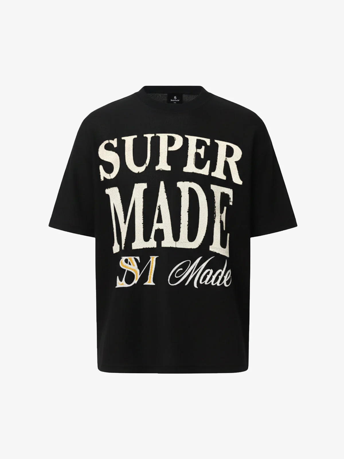 Typography Logo Print Waffle T-Shirt - Image 2