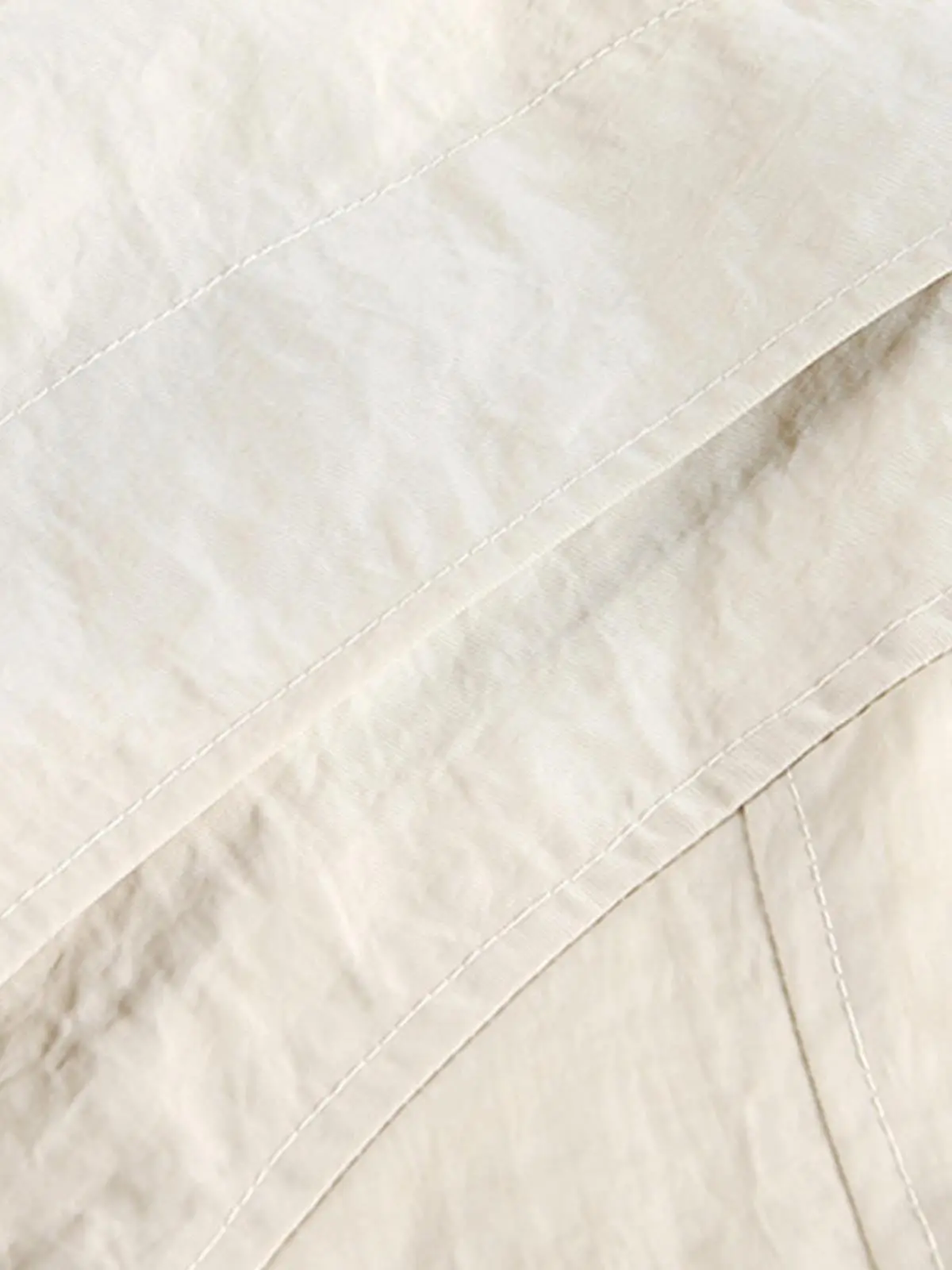 Utility Pleated Sleeve Fold-Over Collar Zip Up Jacket - Image 5